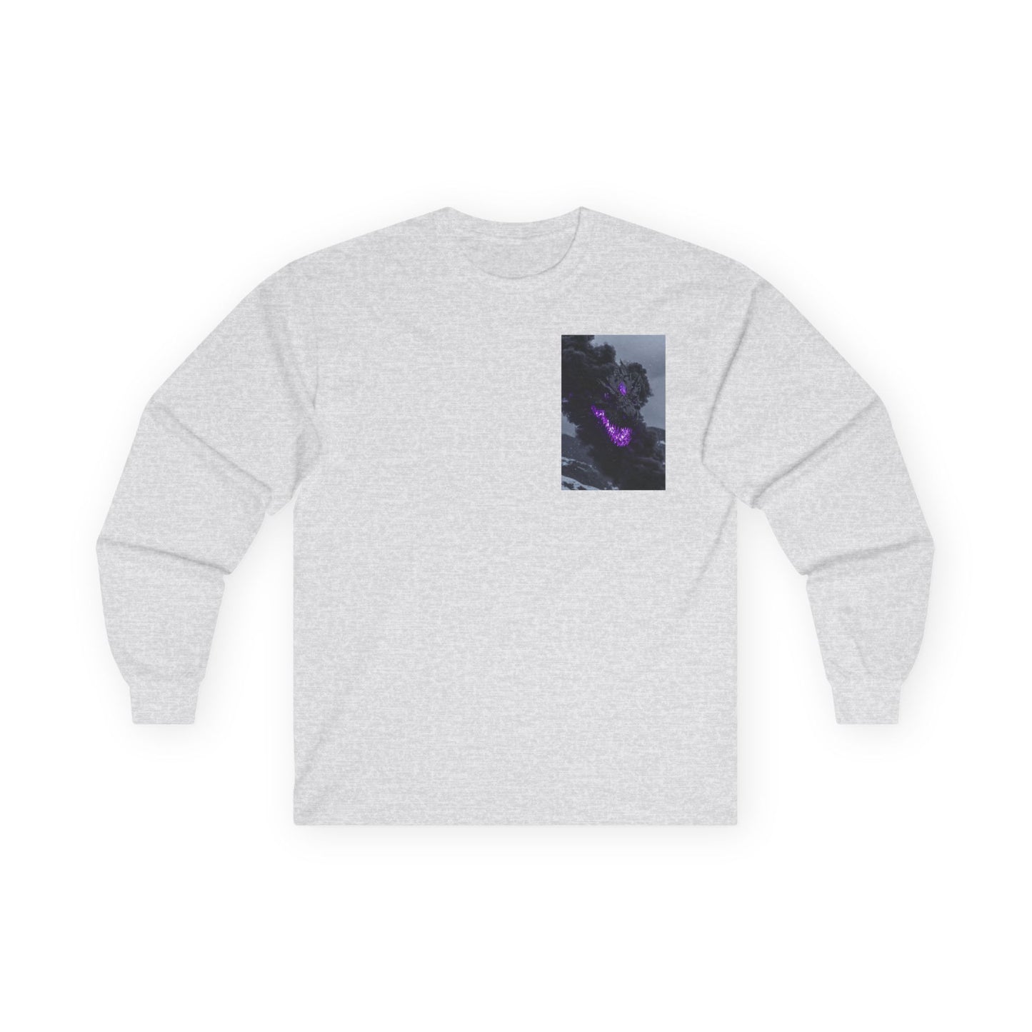 Galaxy DRAGON Pocket Long Sleeve Tee — Purple Nebula Chest Design