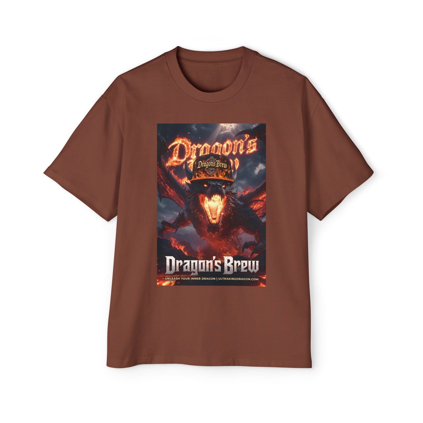 Dragon's Brew Graphic Tee — Fiery Dragon Beer Poster T-Shirt