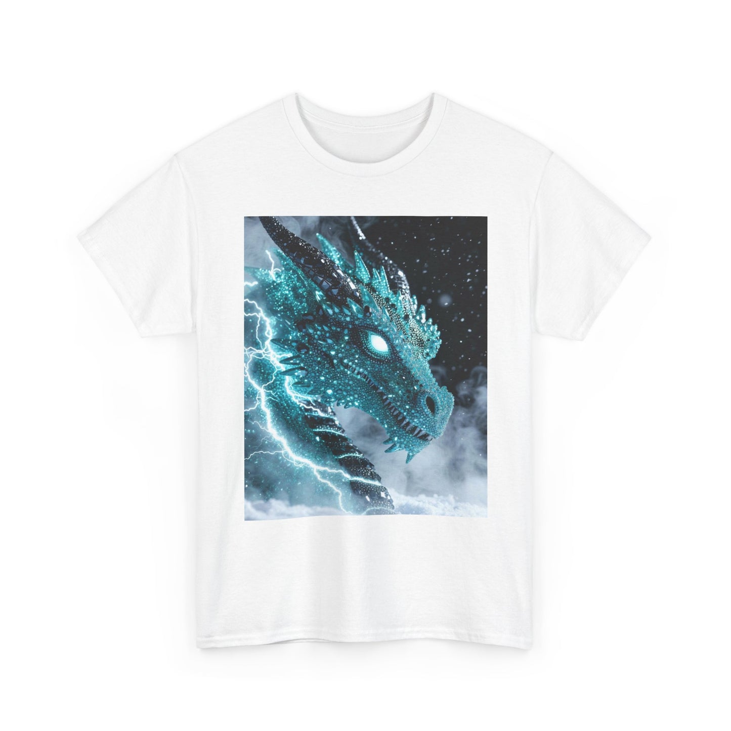 Dragon Storm T-Shirt — Electric Blue Dragon Graphic Tee