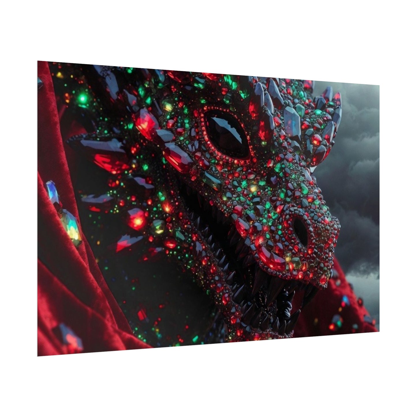 Rolled Poster — Jewel-Encrusted Dragon Art Print