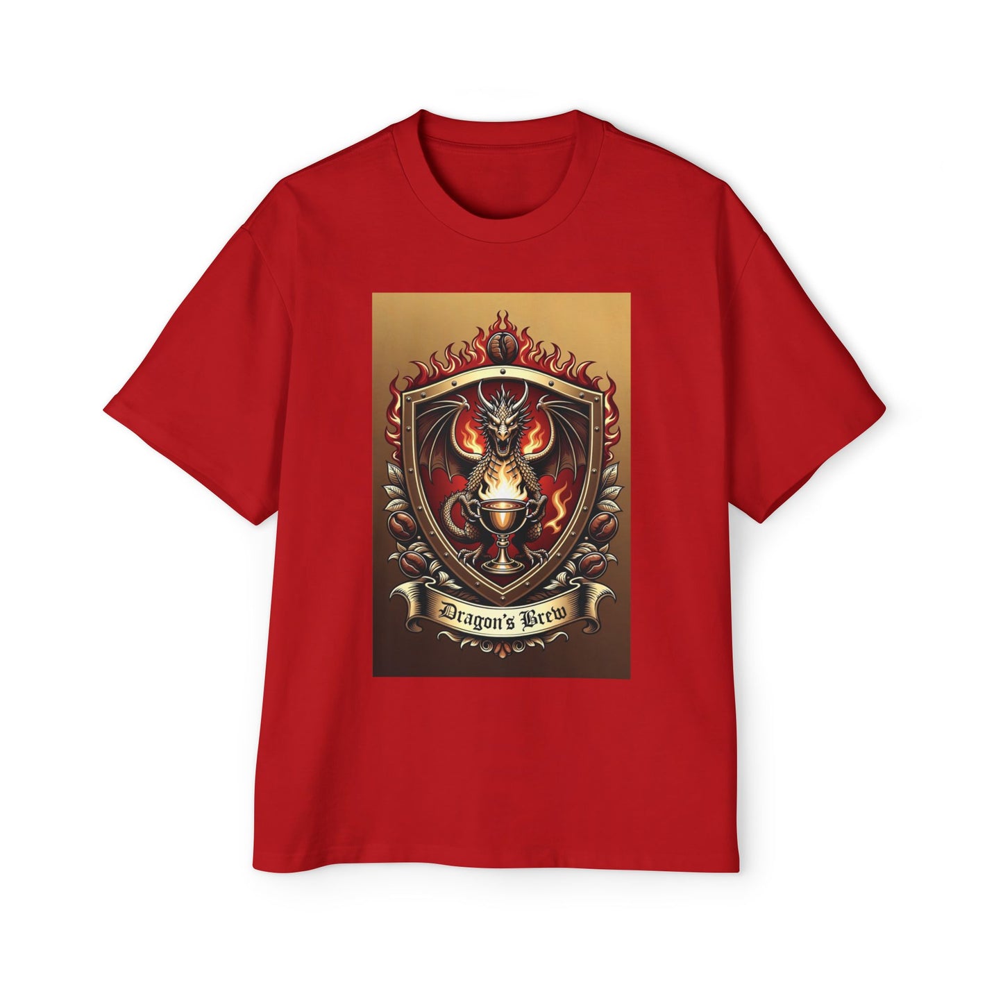 Dragons Brew Graphic Tee — “Dragon’s Brew” Medieval Fantasy Men’s T‑Shirt