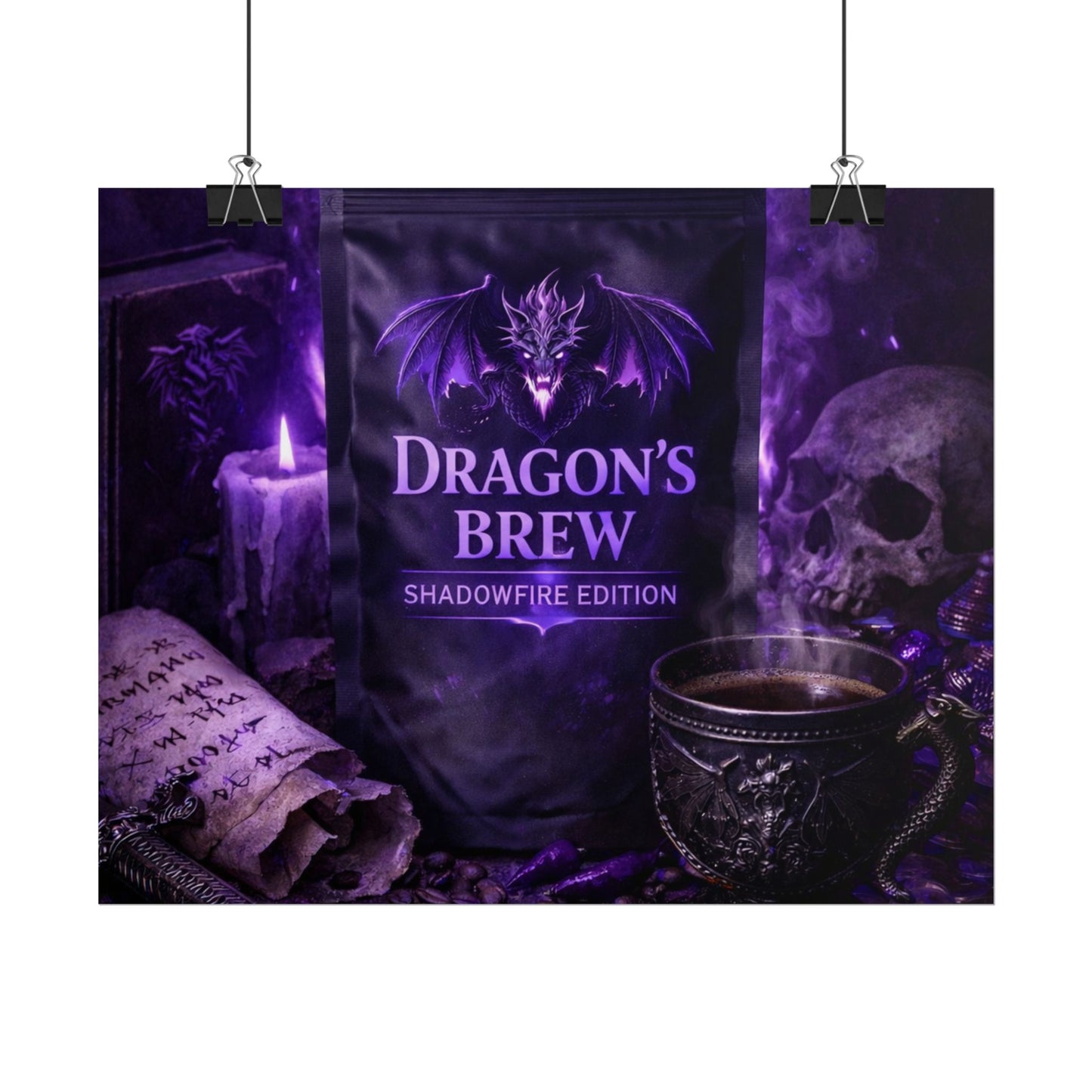 Rolled Poster — "Dragon’s Brew: Shadowfire Edition" Fantasy Poster