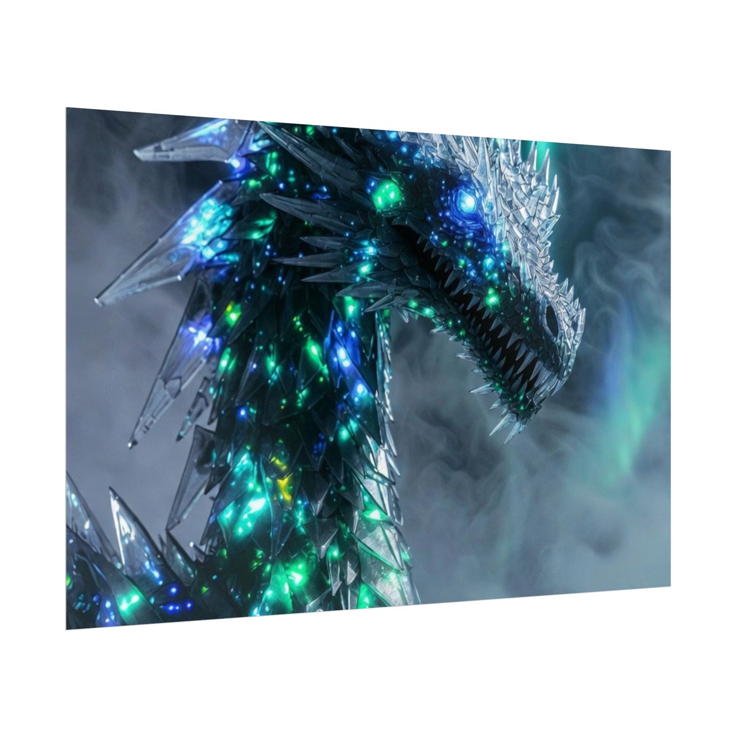 Crystal Dragon Poster – Fantasy Wall Art Rolled Print