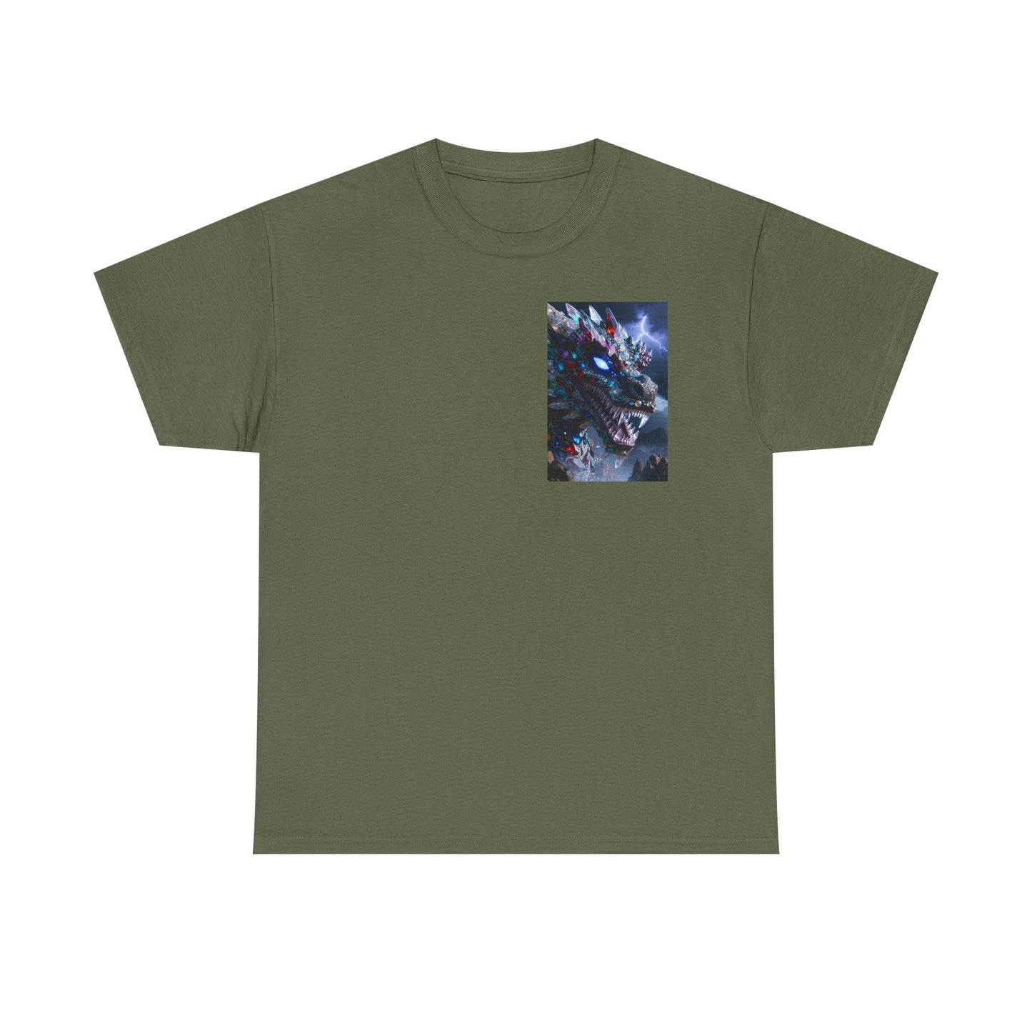 Wolf Dragon Galaxy Pocket Tee — Cosmic Wolf Graphic T-Shirt