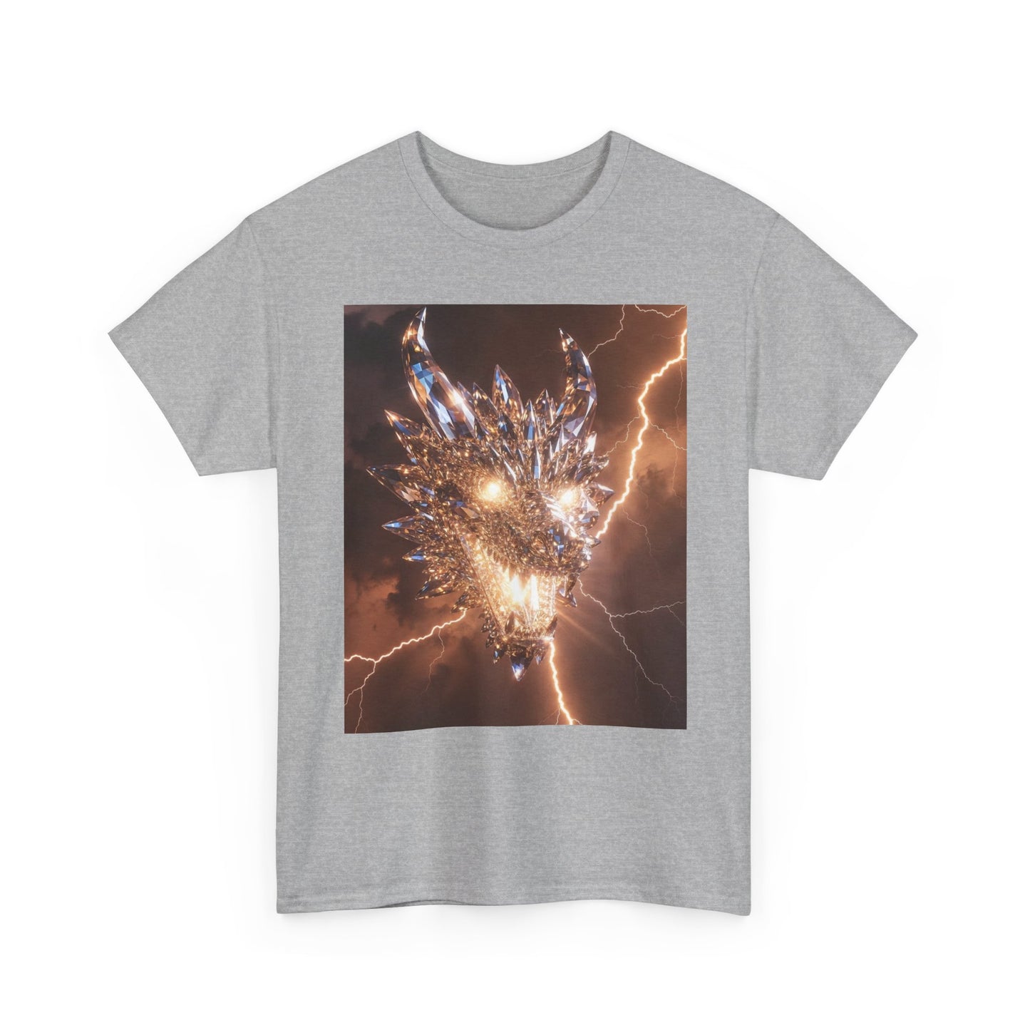 Dragon Lightning Graphic Tee — Fiery Electric Fantasy T-Shirt