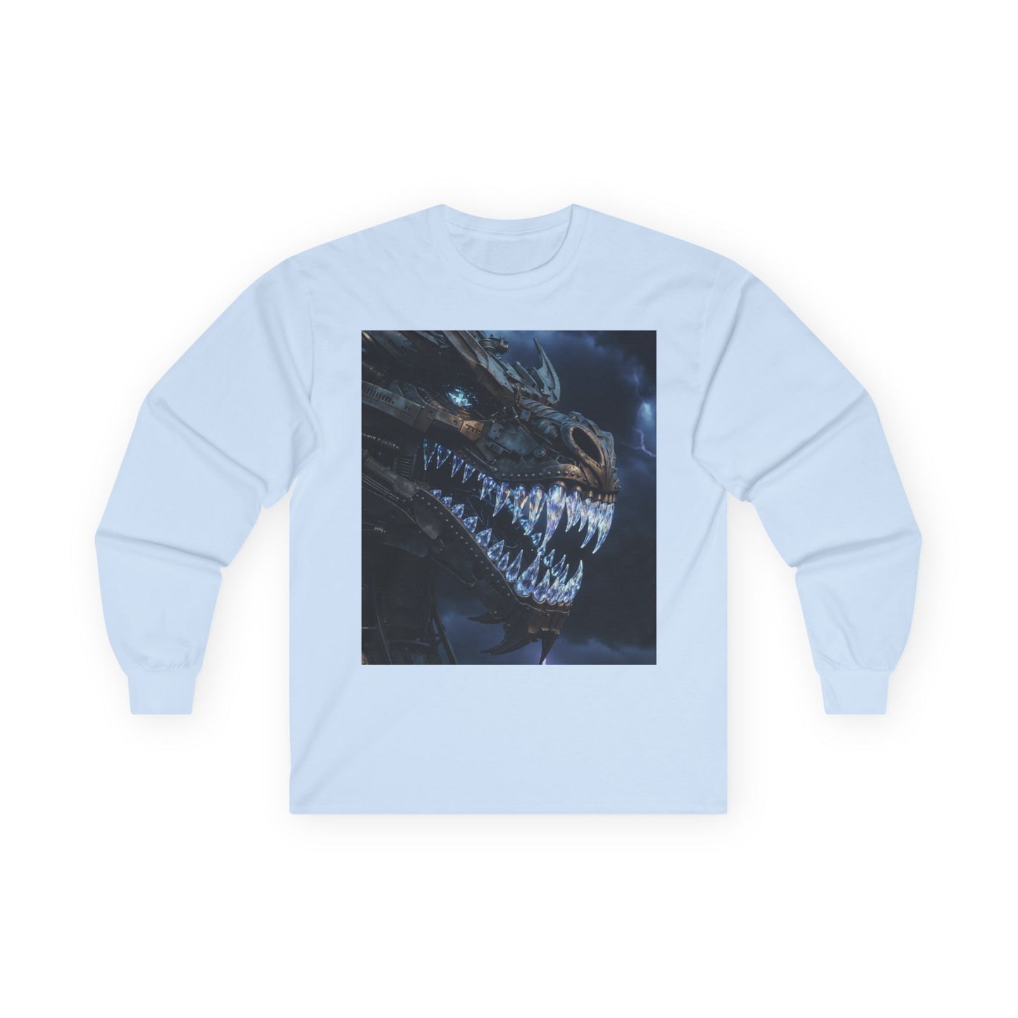 Dragon Skull Long Sleeve Tee — Dark Fantasy Monster Graphic