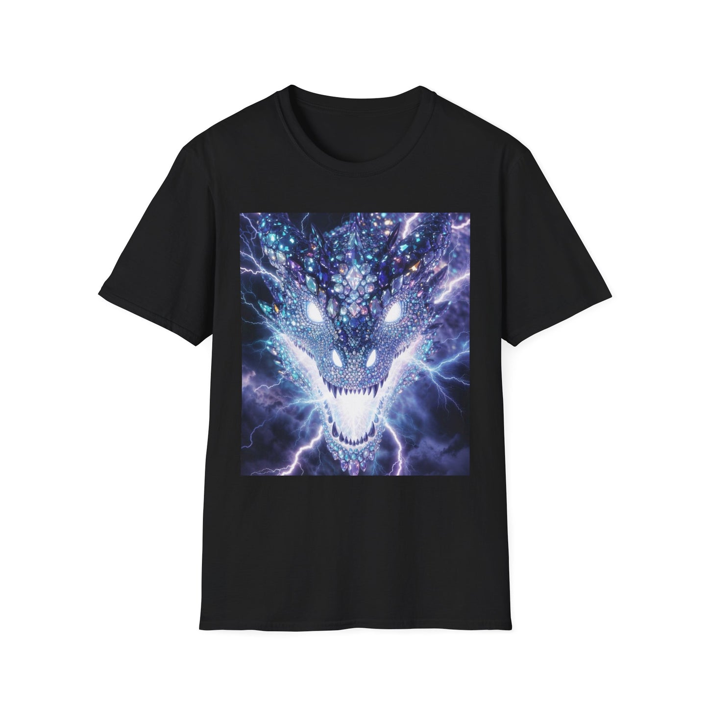Electric Dragon T-Shirt — Neon Lightning Monster Graphic Tee
