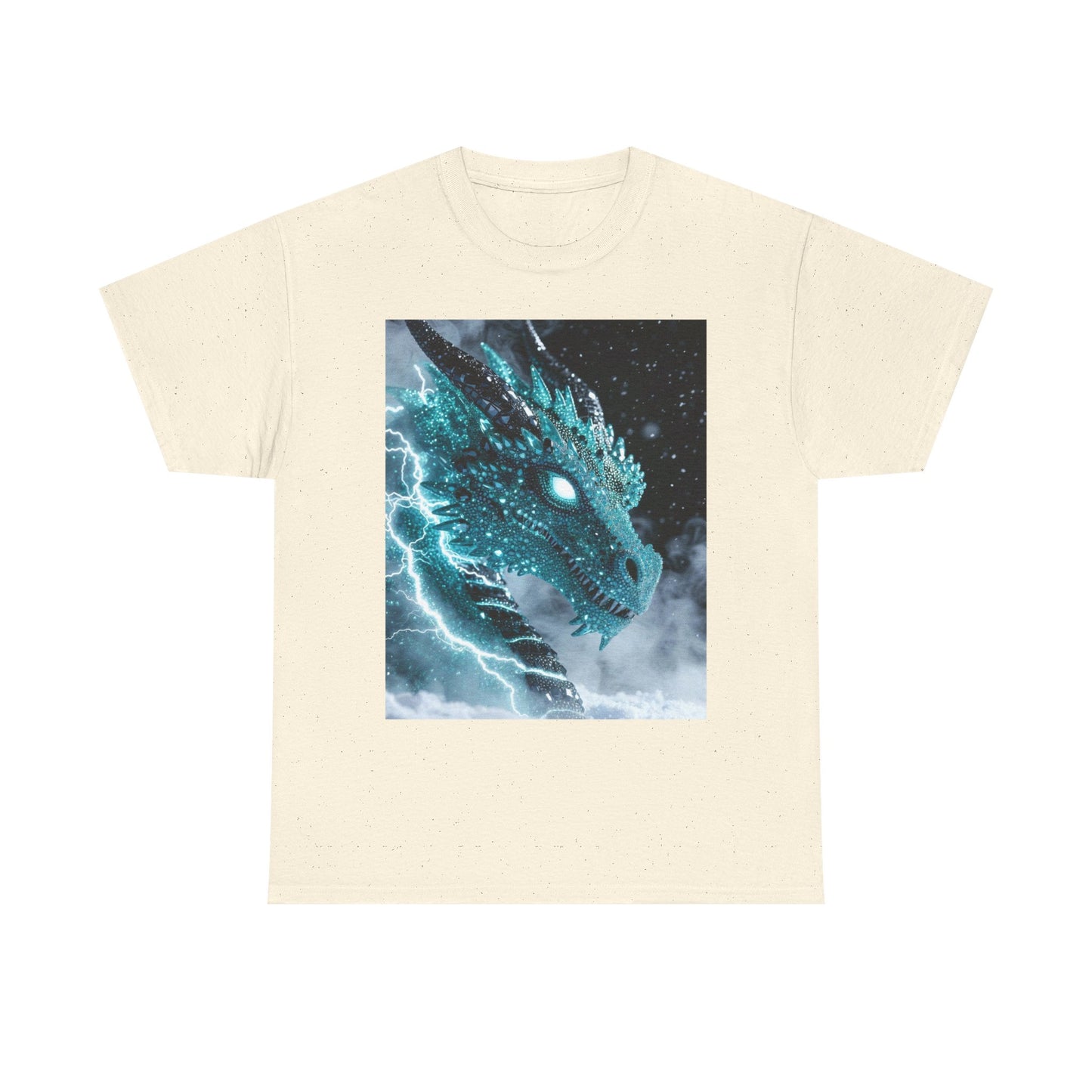Dragon Storm T-Shirt — Electric Blue Dragon Graphic Tee