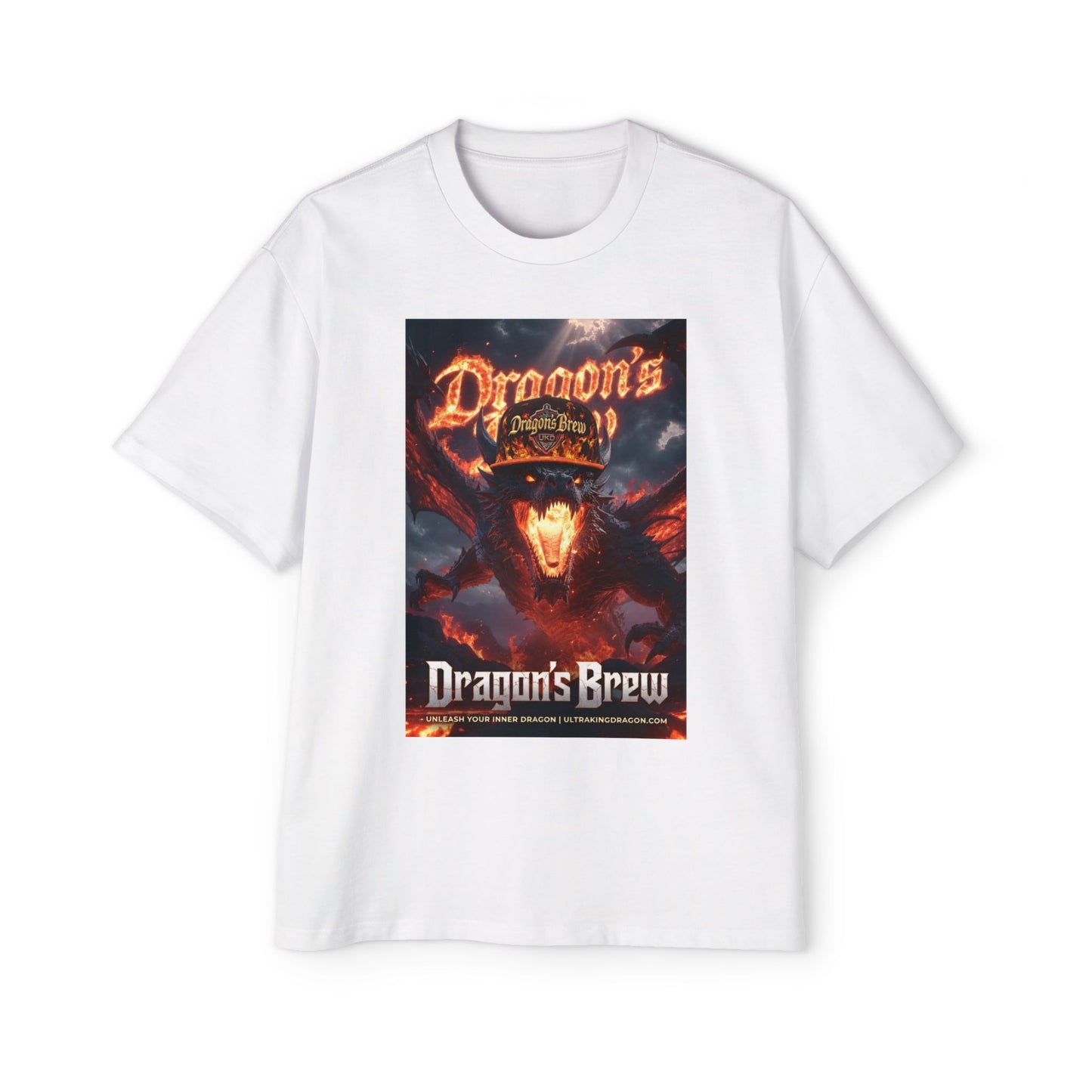 Dragon's Brew Graphic Tee — Fiery Dragon Beer Poster T-Shirt
