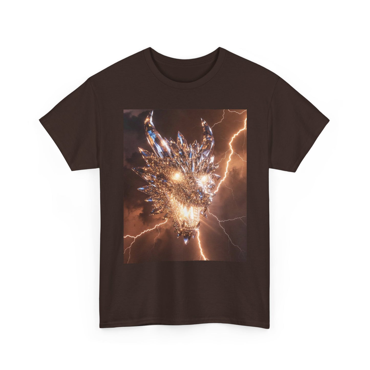 Dragon Lightning Graphic Tee — Fiery Electric Fantasy T-Shirt