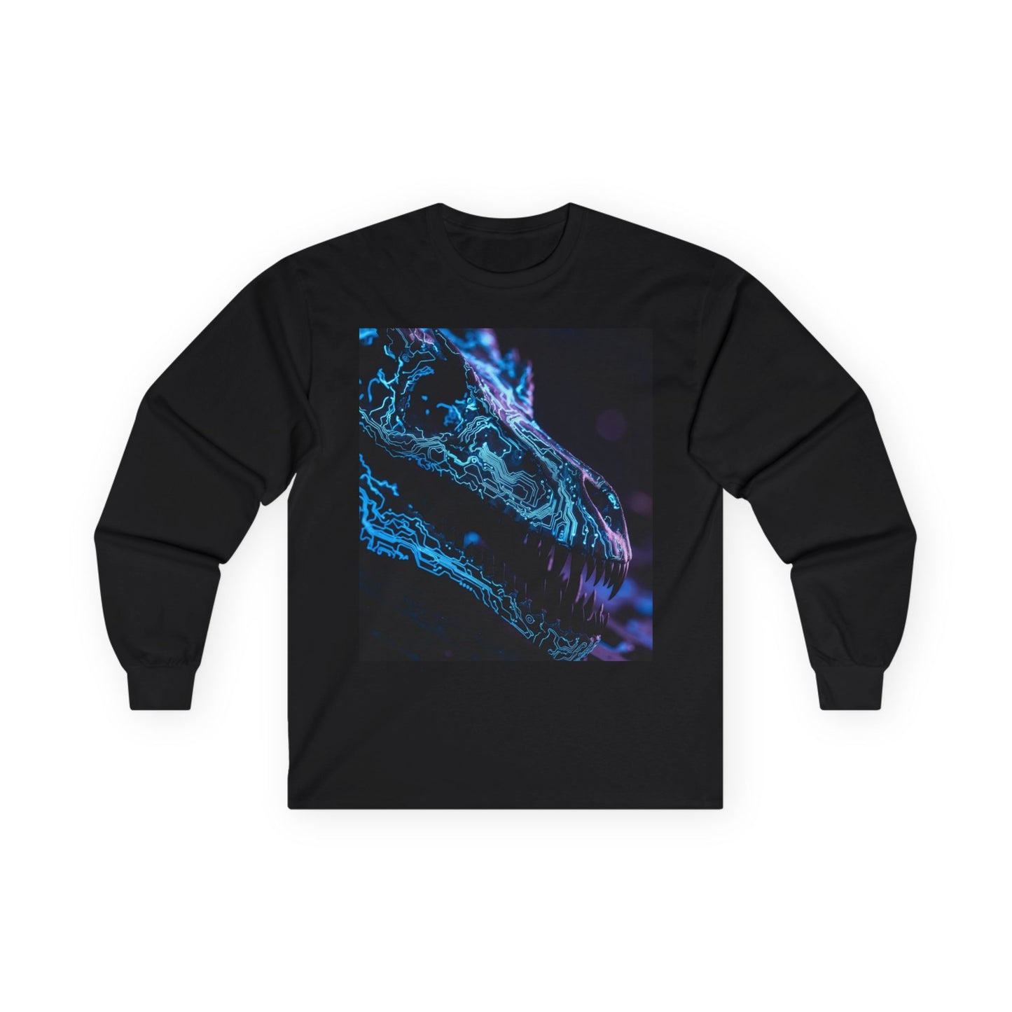 Dragon Neon Long Sleeve Tee — Cyberpunk Draconic Artwork