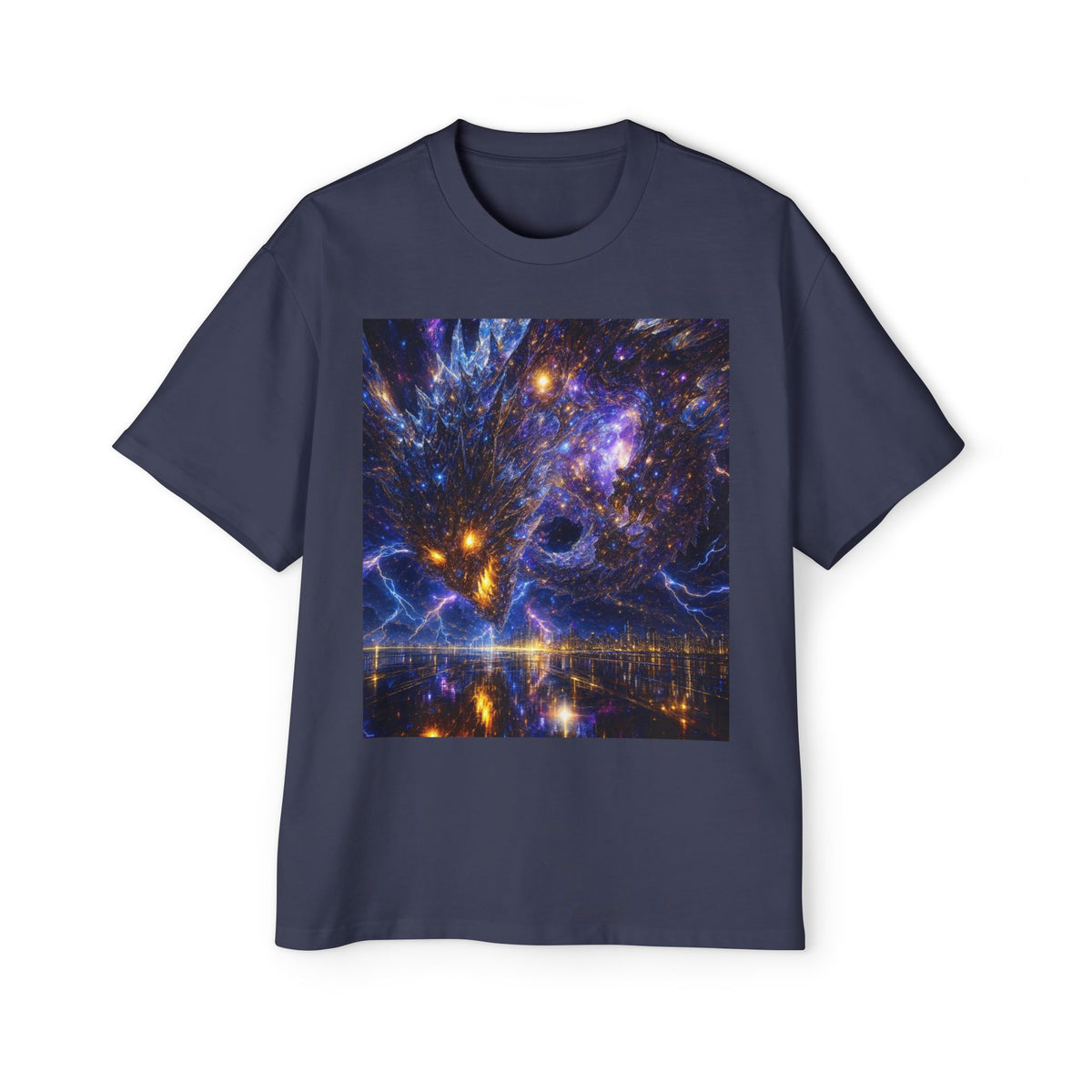 A Men's Oversized Cosmic Art Tee - Unique Space Graphic T-Shirt for Casual Wear, Sci-Fi Lovers, Gift for Birthdays, Festivals, Art Enthusiasts