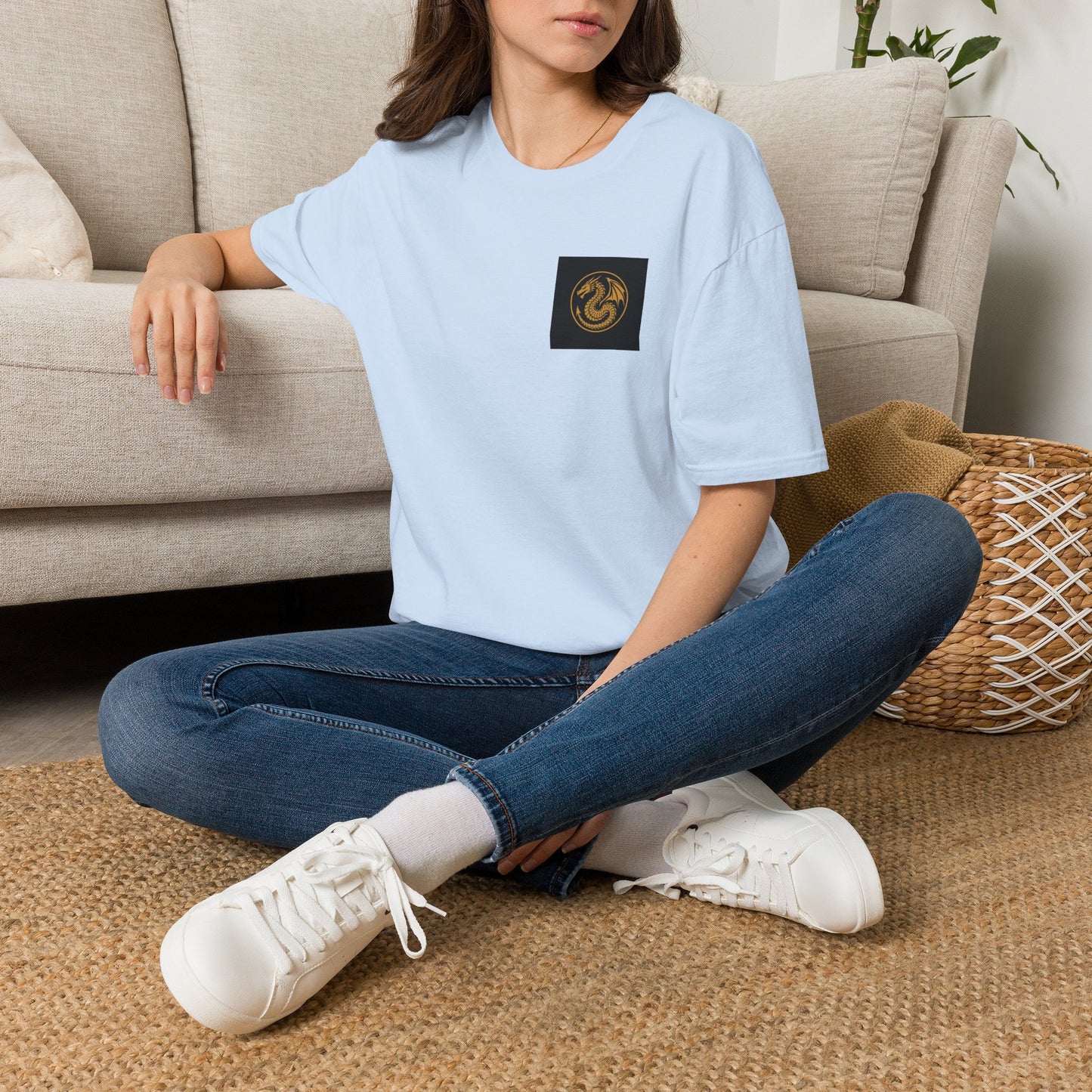 A # 1 Selling Divine Dragon Armor Pocket T-Shirt — Vintage Gold Emblem Tee