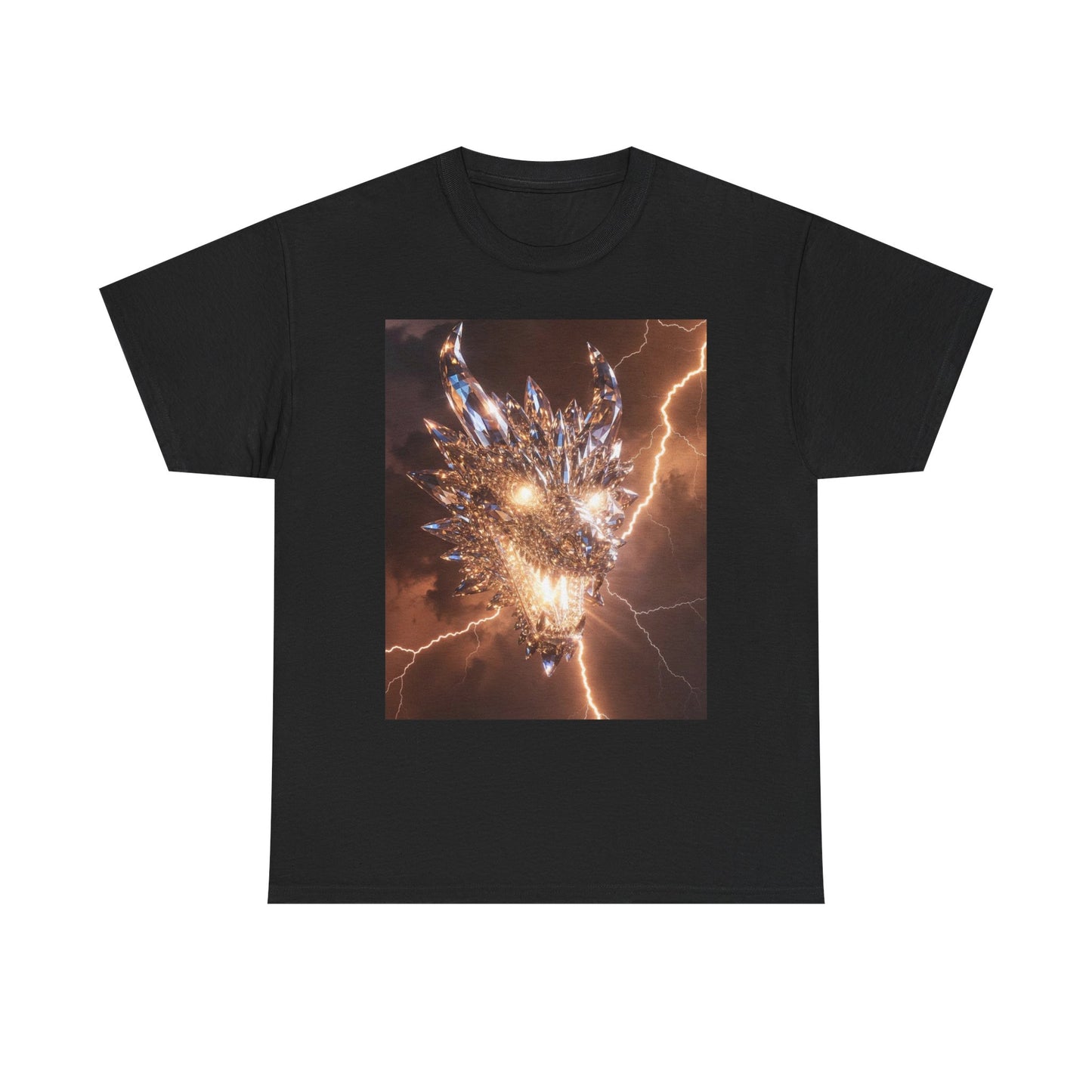 Dragon Lightning Graphic Tee — Fiery Electric Fantasy T-Shirt