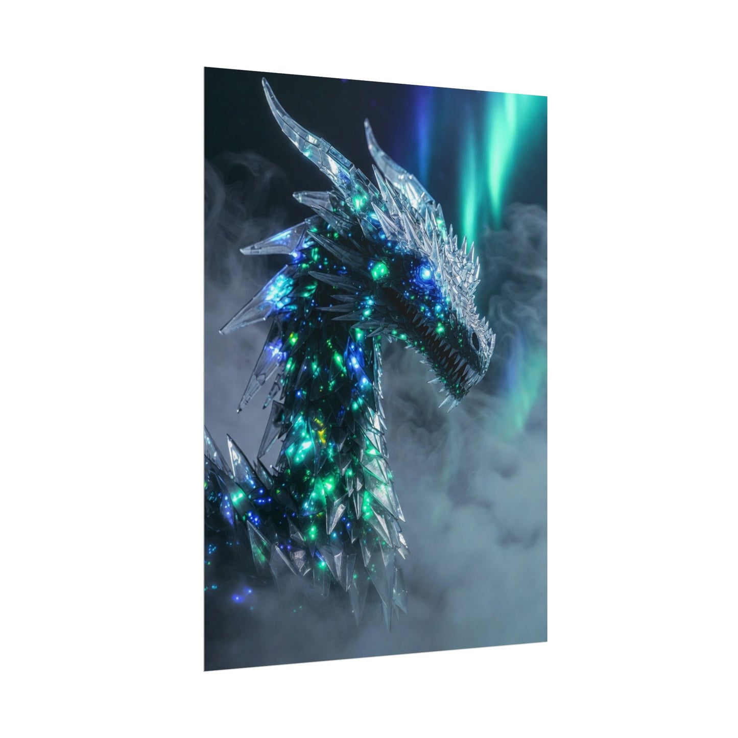 Crystal Dragon Poster – Fantasy Wall Art Rolled Print