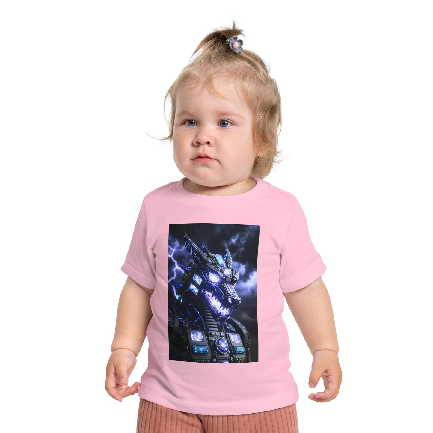 A Baby T-Shirt — Divine Dragon Armor Lightning Robot Graphic