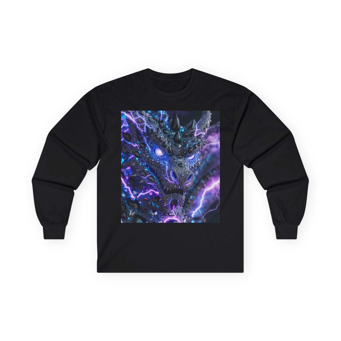 Electric Dragon Long Sleeve Tee — Neon Lightning Fantasy Shirt