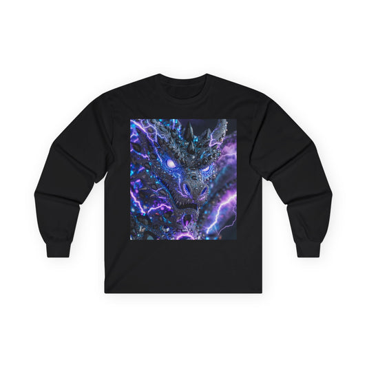 Electric Dragon Long Sleeve Tee — Neon Lightning Fantasy Shirt