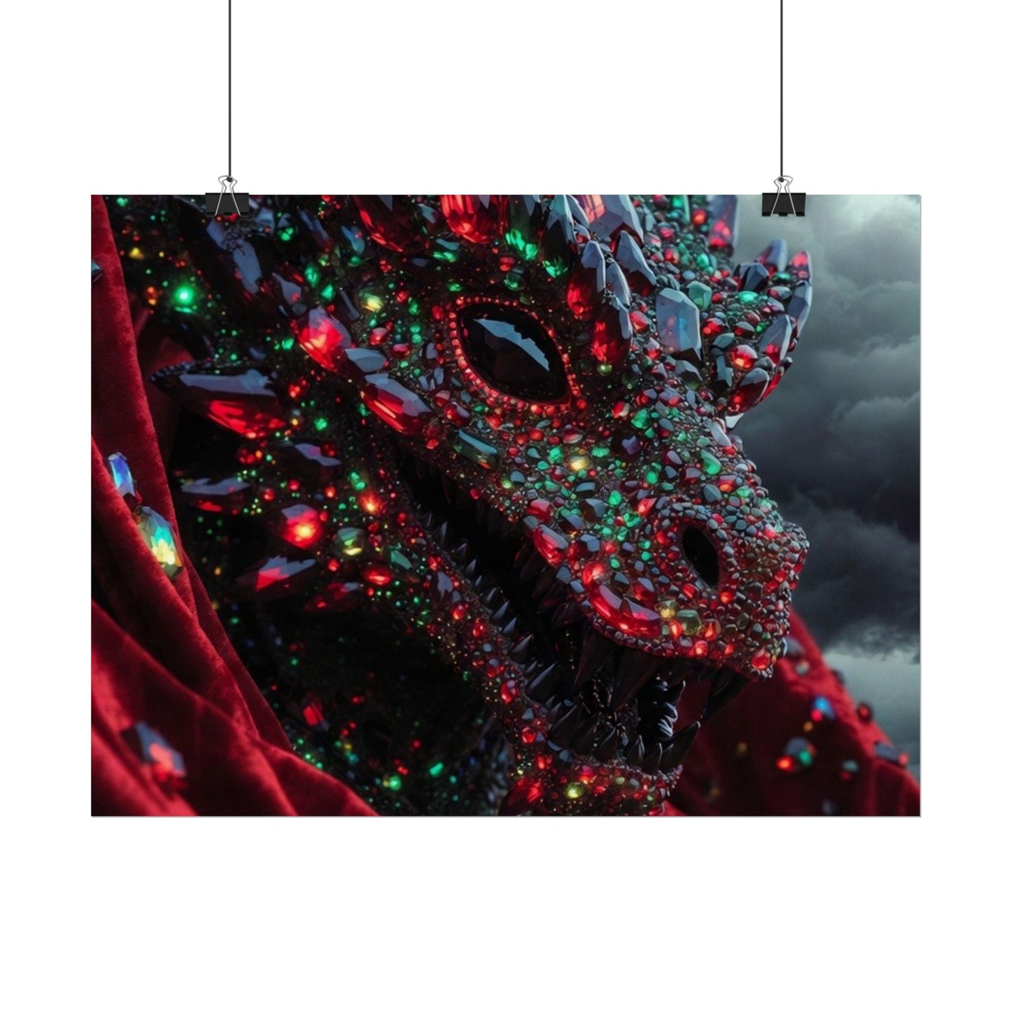 Rolled Poster — Jewel-Encrusted Dragon Art Print