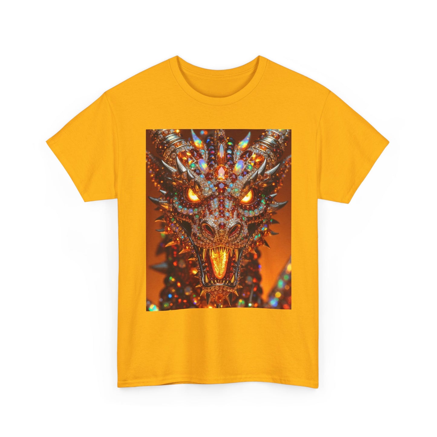 Dragon Face T-Shirt — Fiery Mythical Creature Graphic Tee