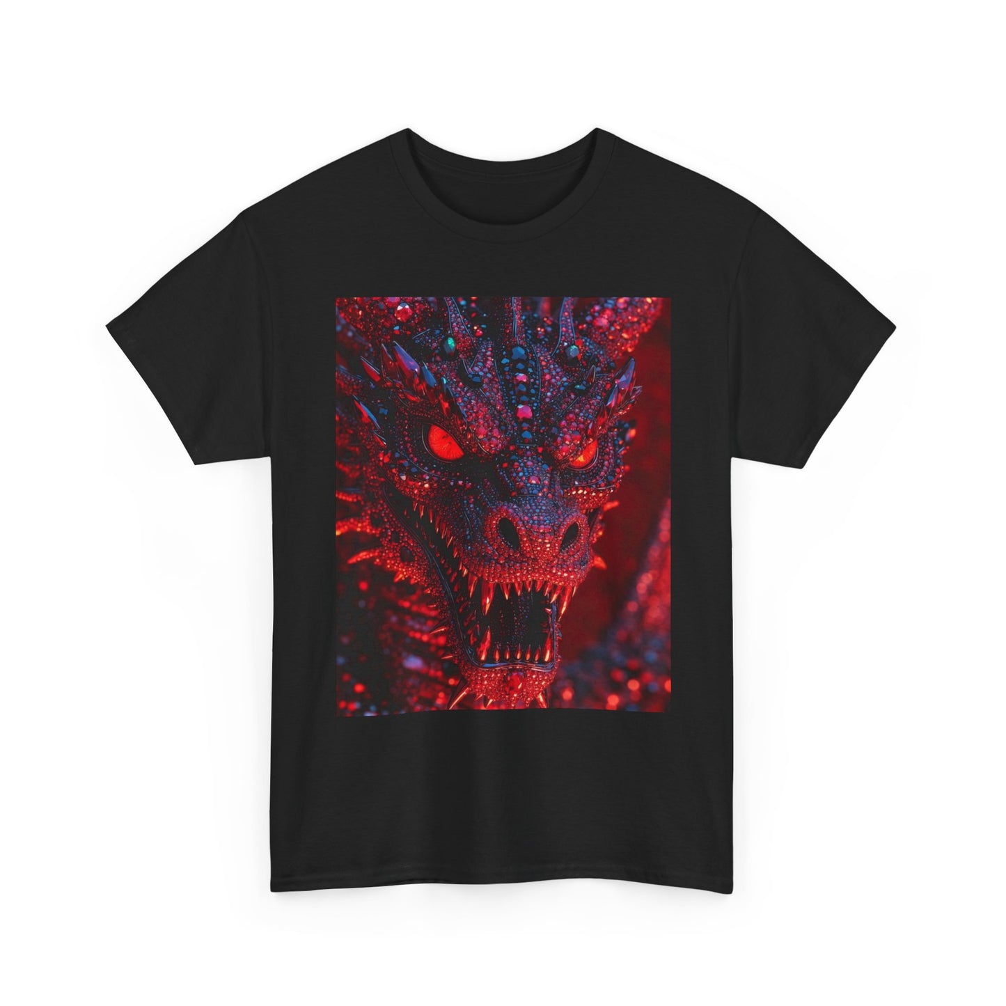 Dragon Rage Graphic Tee — Red Demon Dragon Face T-Shirt