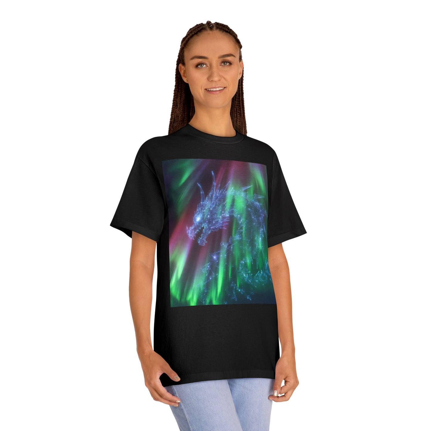 Aurora DRAGON Tee — Northern Lights Fantasy Graphic T-Shirt