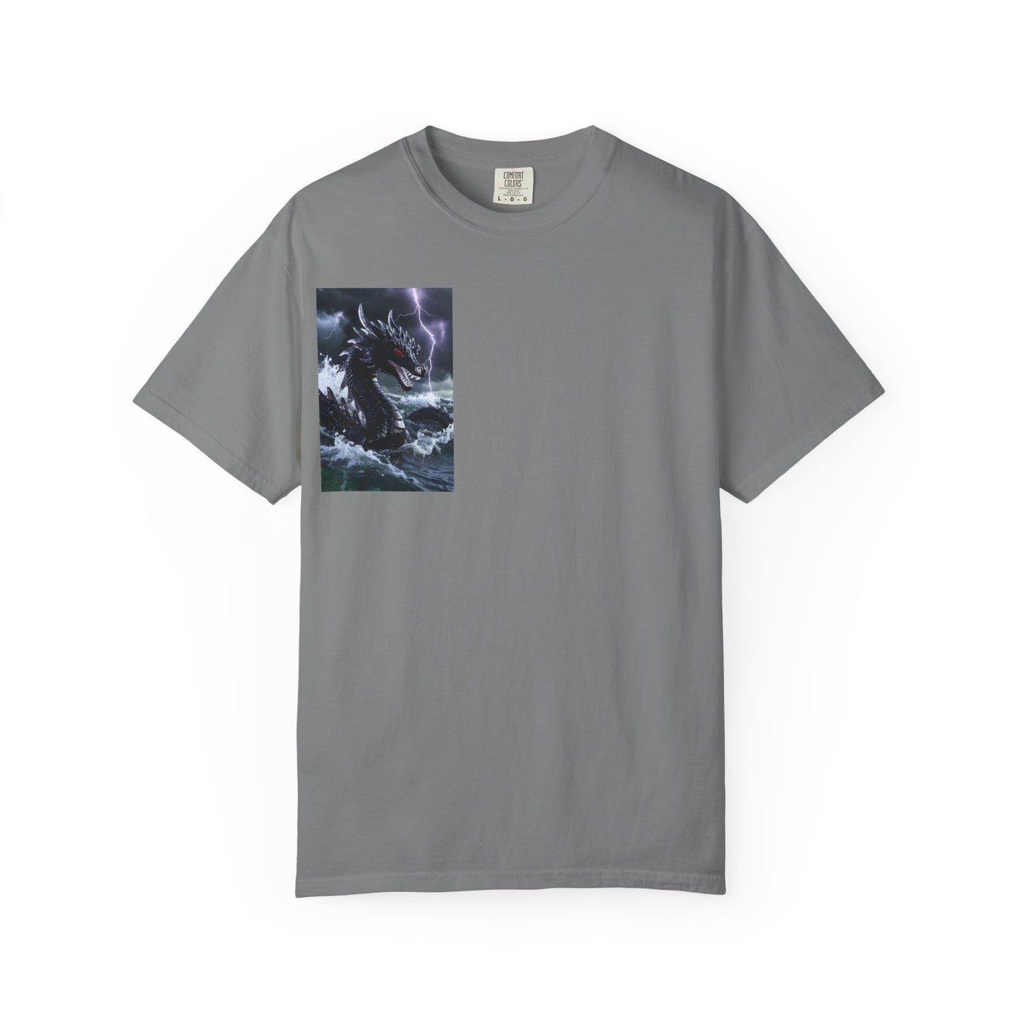 Dragon Storm Graphic T-Shirt — Dark Fantasy Chest Print