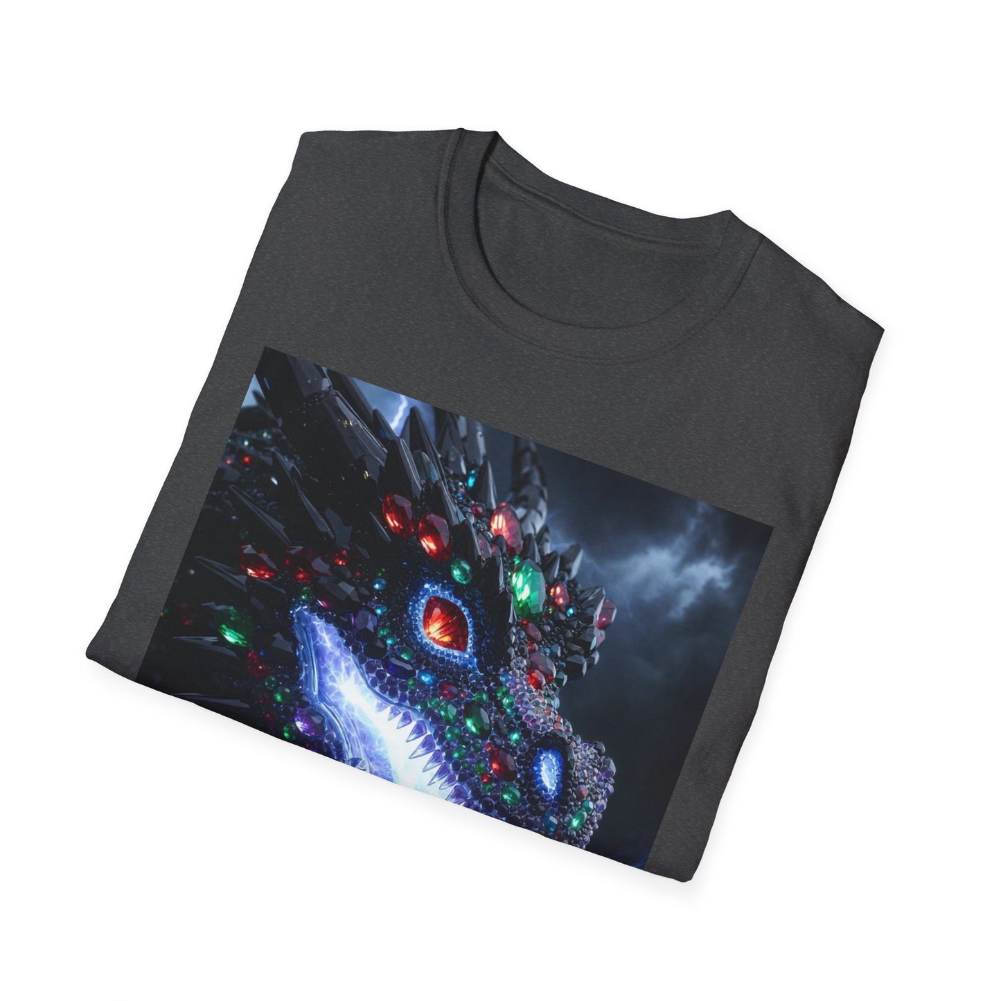 Cosmic Leviathan Shark T-Shirt — Neon Sci‑Fi Sea Monster Tee