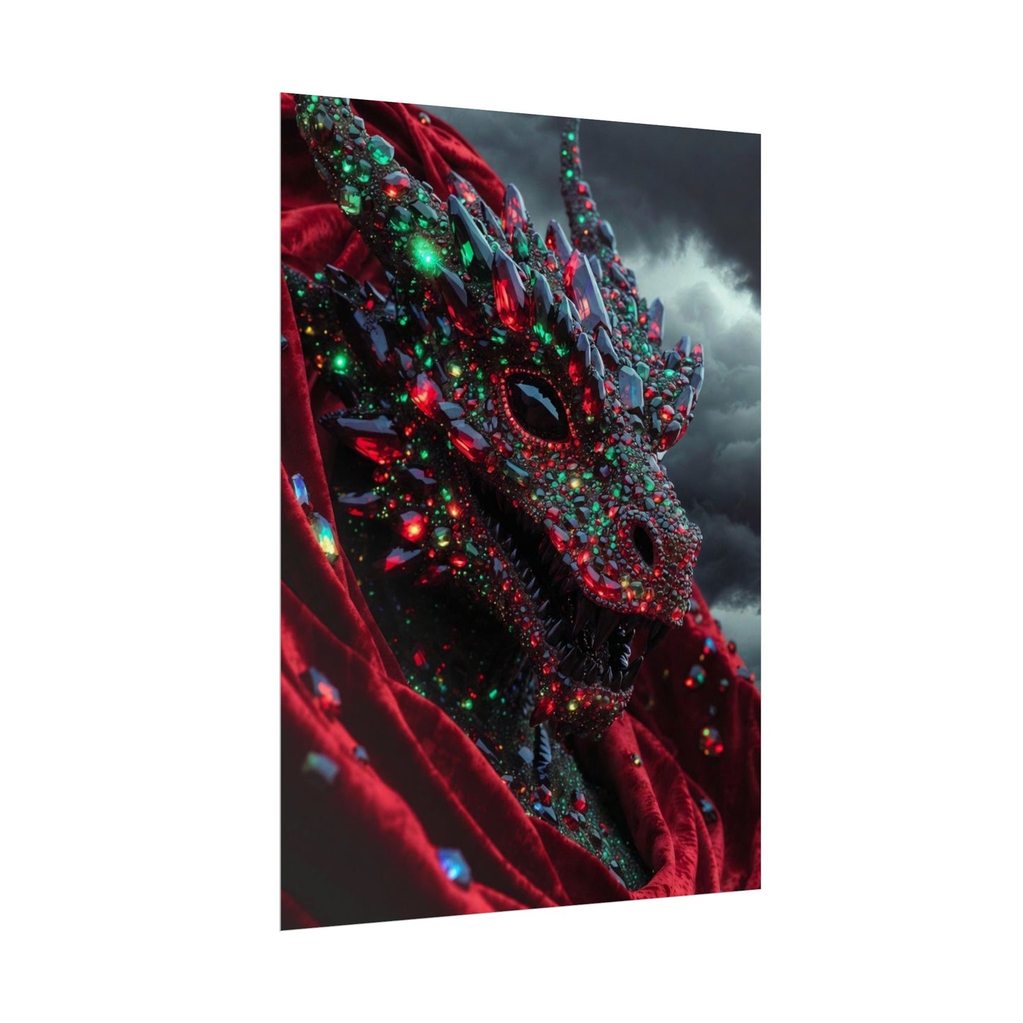 Rolled Poster — Jewel-Encrusted Dragon Art Print