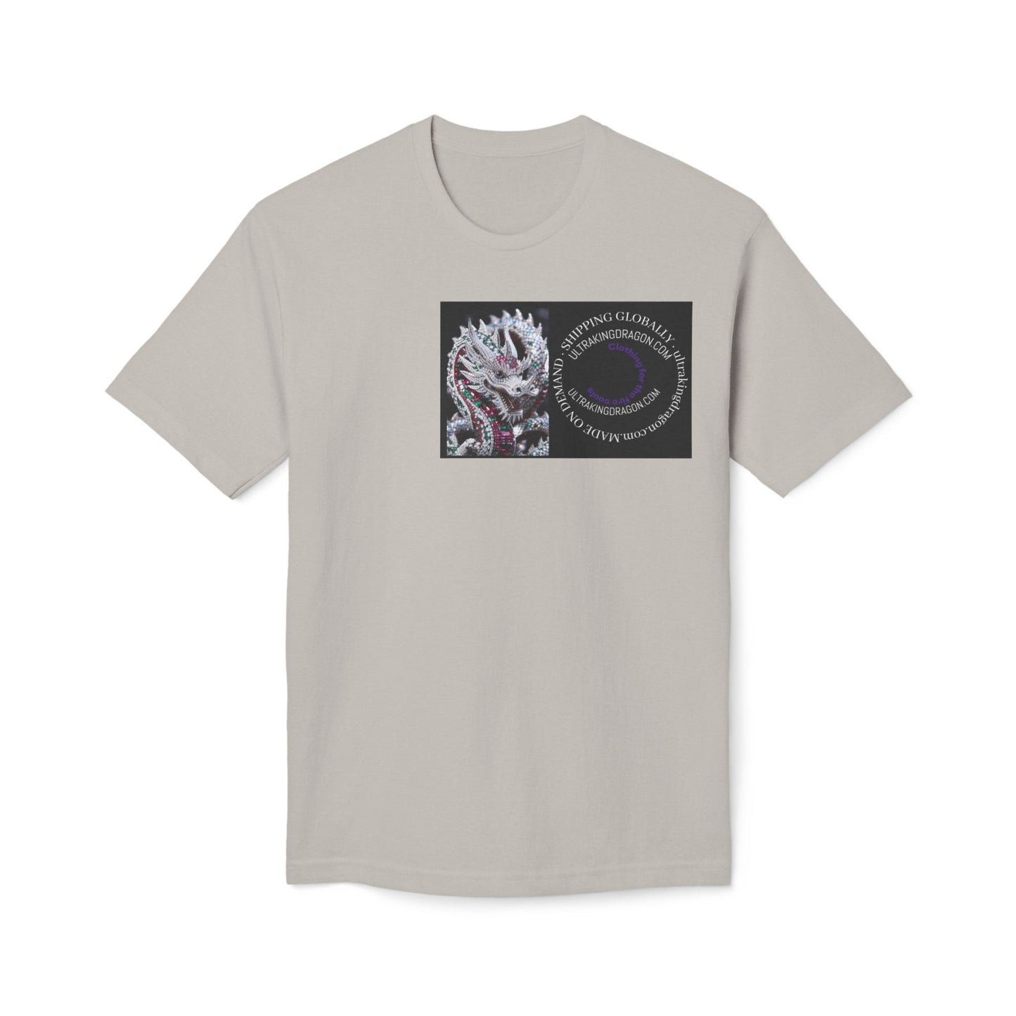 Dragon Heart T-Shirt — Floral Dragon Illustration with Circular Text