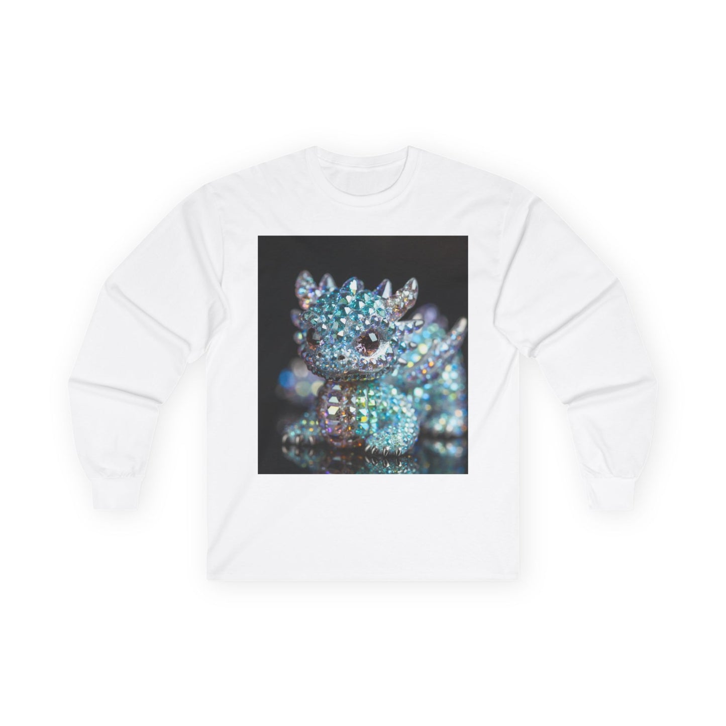 Crystal Bejeweled Dragon Long Sleeve Tee