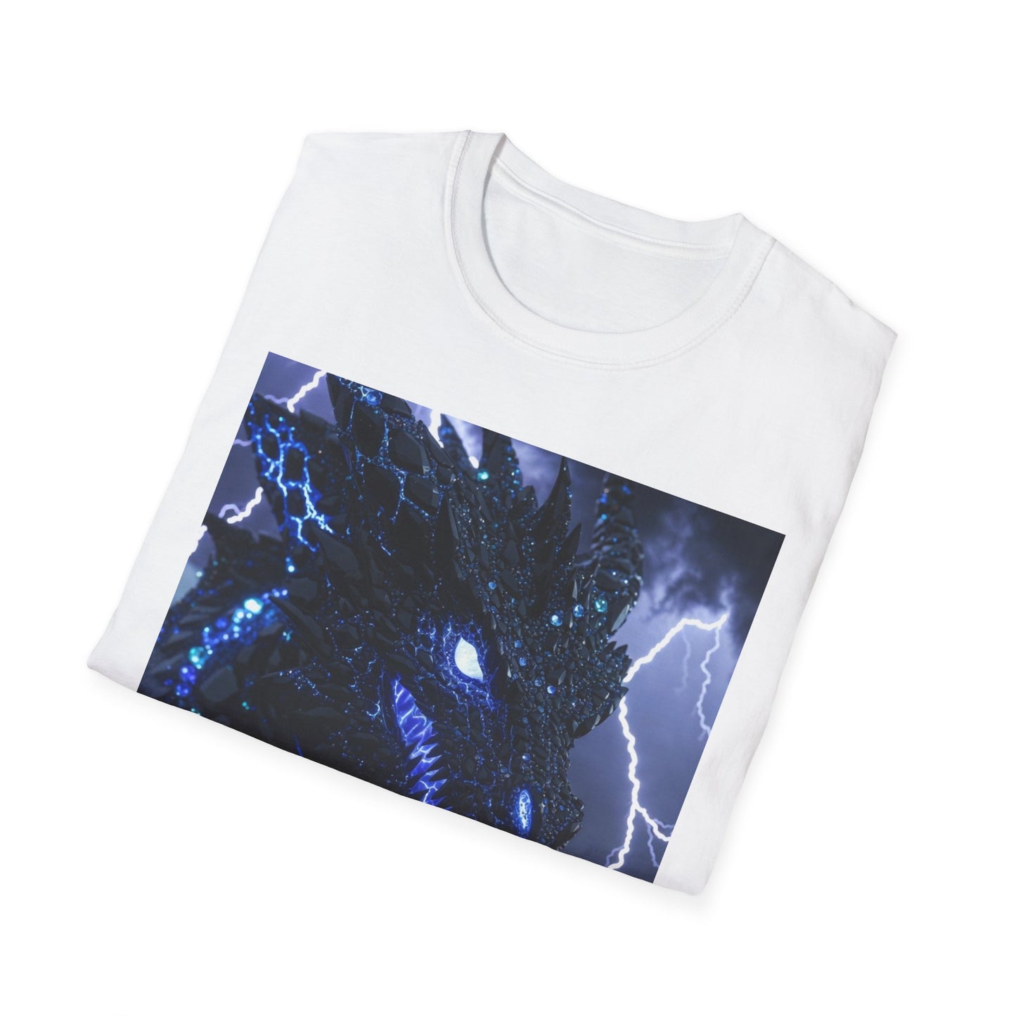 Lightning Godzilla T-Shirt – Neon Blue Monster Tee