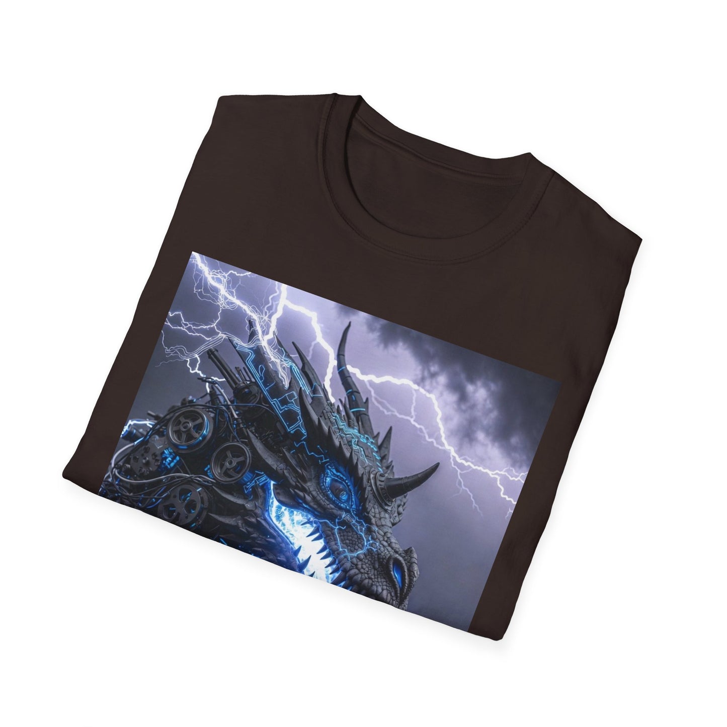 Dragon Storm T-Shirt — Electric Blue Fantasy Dragon Tee