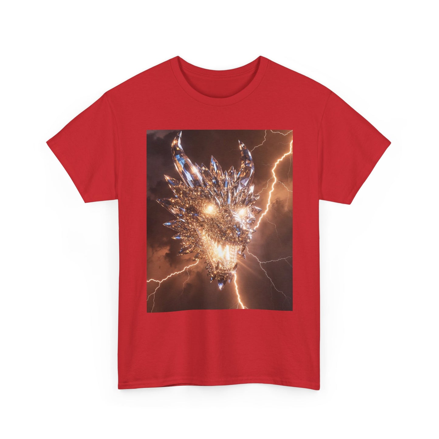 Dragon Lightning Graphic Tee — Fiery Electric Fantasy T-Shirt