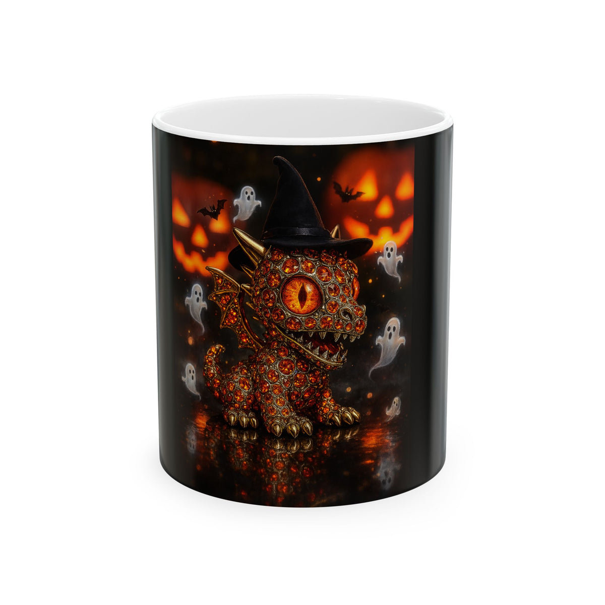 A Halloween Ghosts Ceramic Mug, Spooky Decor, Fall Coffee Cup, Halloween Gift, Cute Ghost Mug