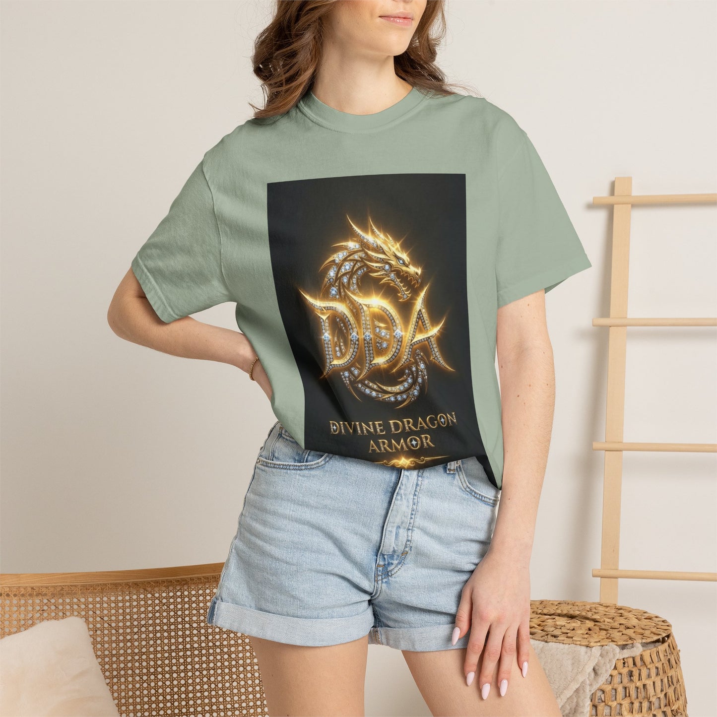 A DIVINE DRAGON ARMOR MEN OR WOMANS Garment-Dyed T-shirt