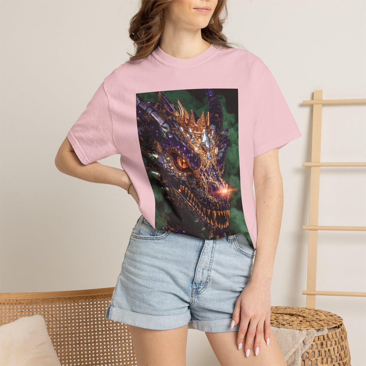 A Dragon Pocket Graphic T‑Shirt — Fiery Fantasy Chest Print