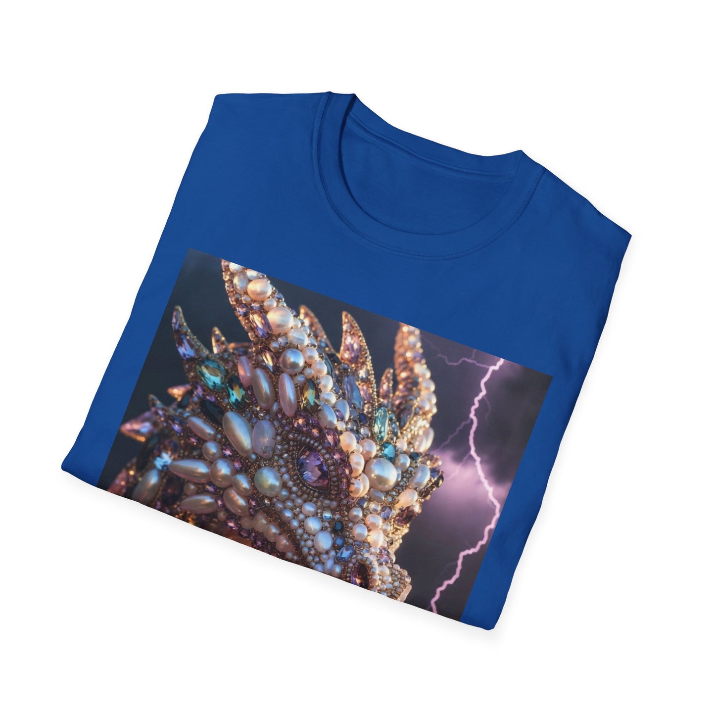 Dragon Gem Art T-Shirt — Fantasy Lightning Dragon Graphic Tee