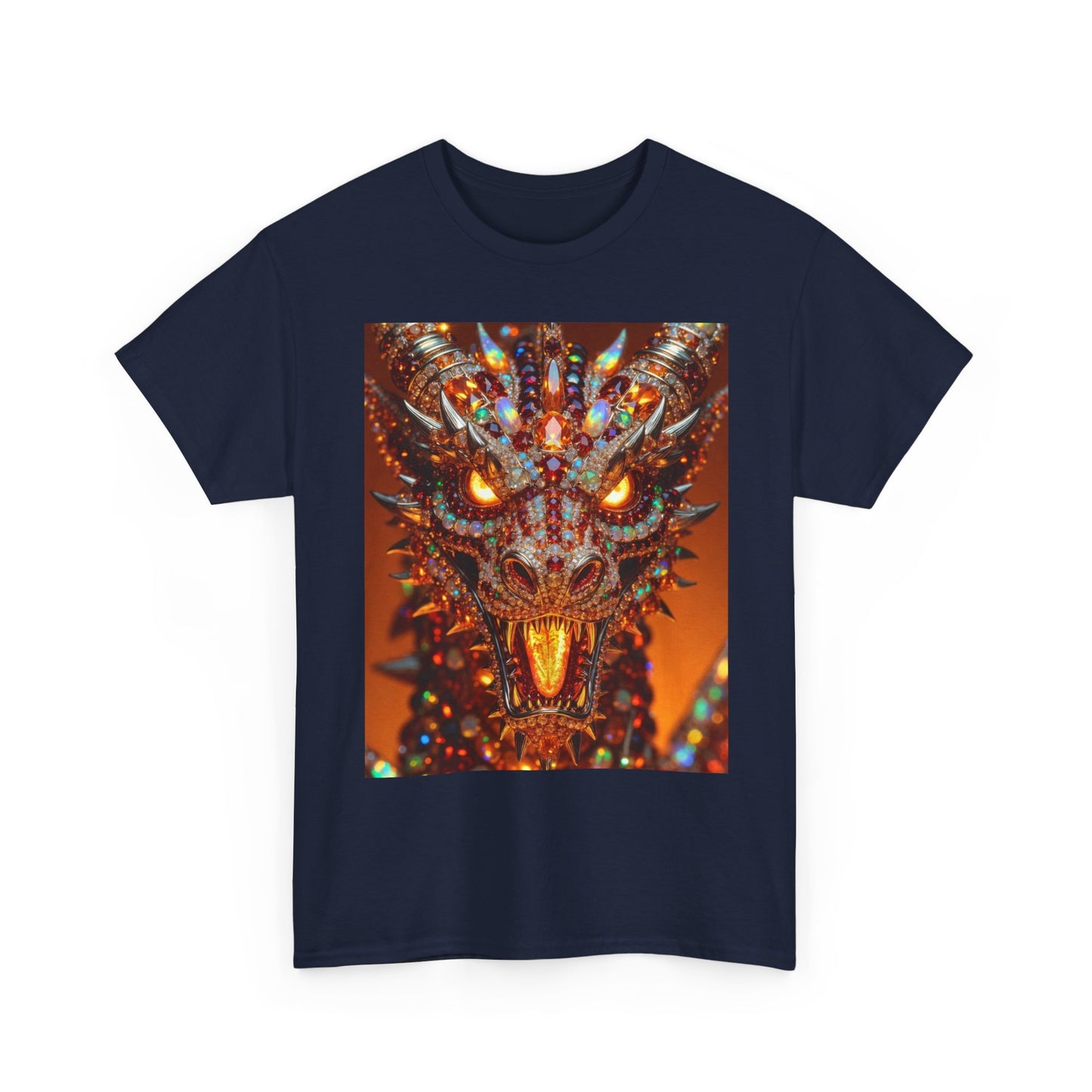 Dragon Face T-Shirt — Fiery Mythical Creature Graphic Tee