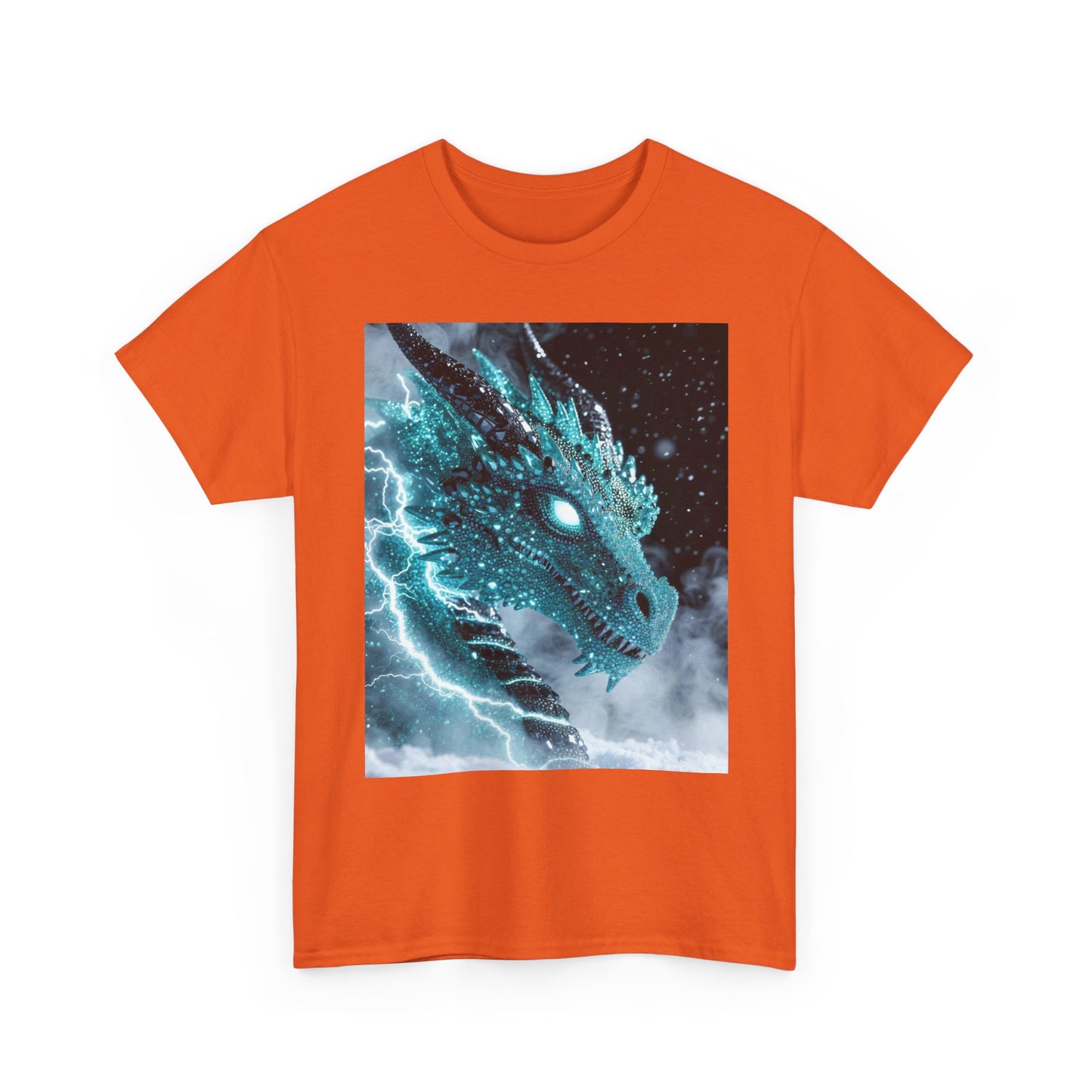 Dragon Storm T-Shirt — Electric Blue Dragon Graphic Tee