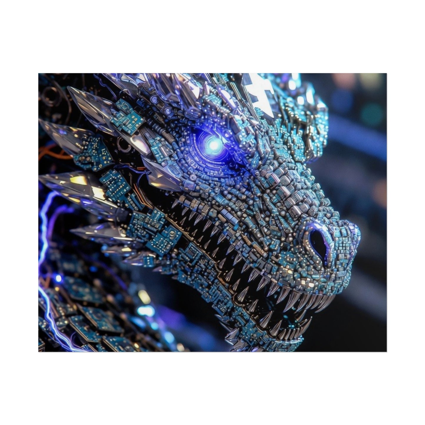 Rolled Poster — Crystal Cyber Dragon Art Print