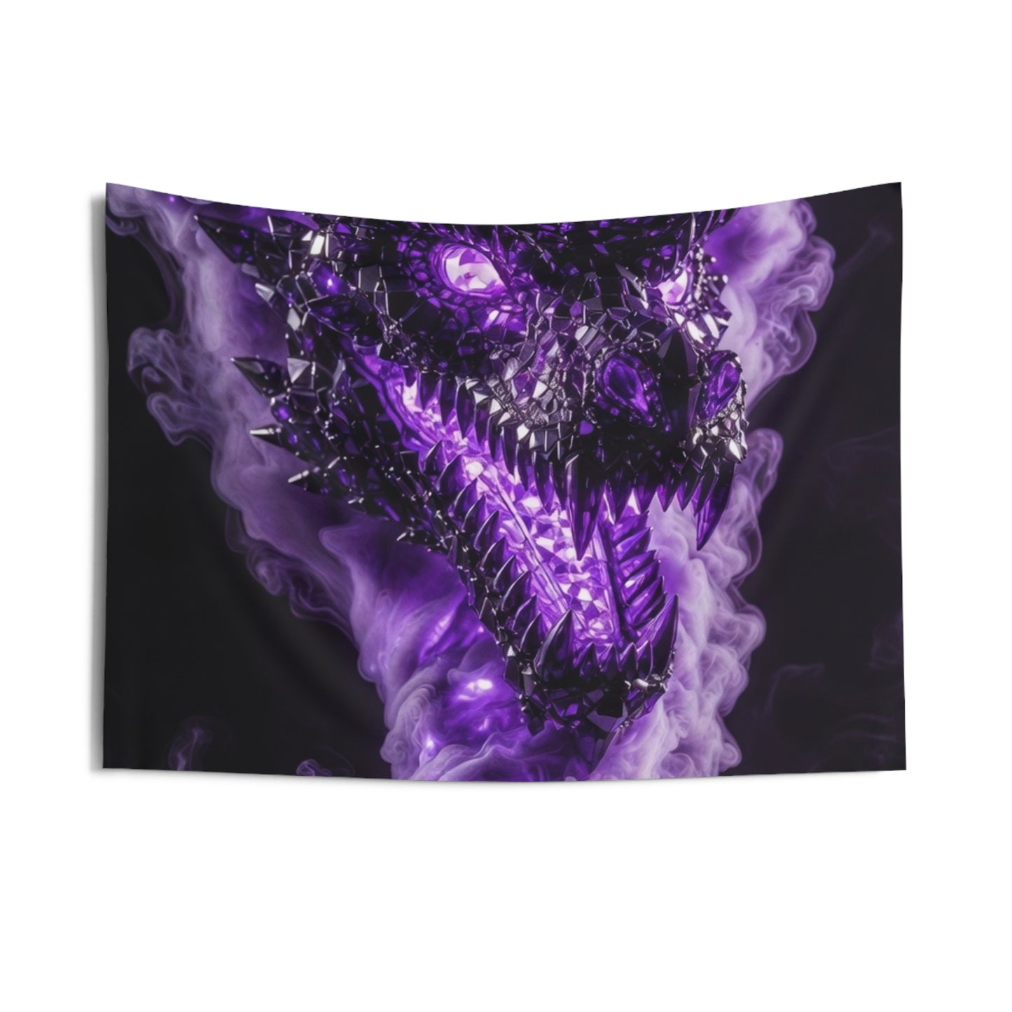 Dragon Smoke Tapestry — Purple Fantasy Wall Hanging for Gamer & Fantasy Décor