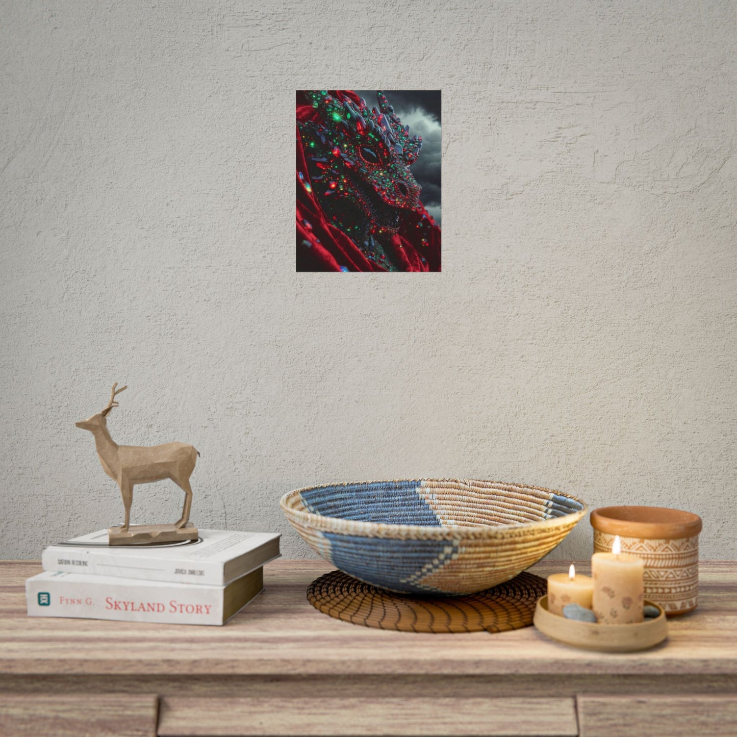 Rolled Poster — Jewel-Encrusted Dragon Art Print