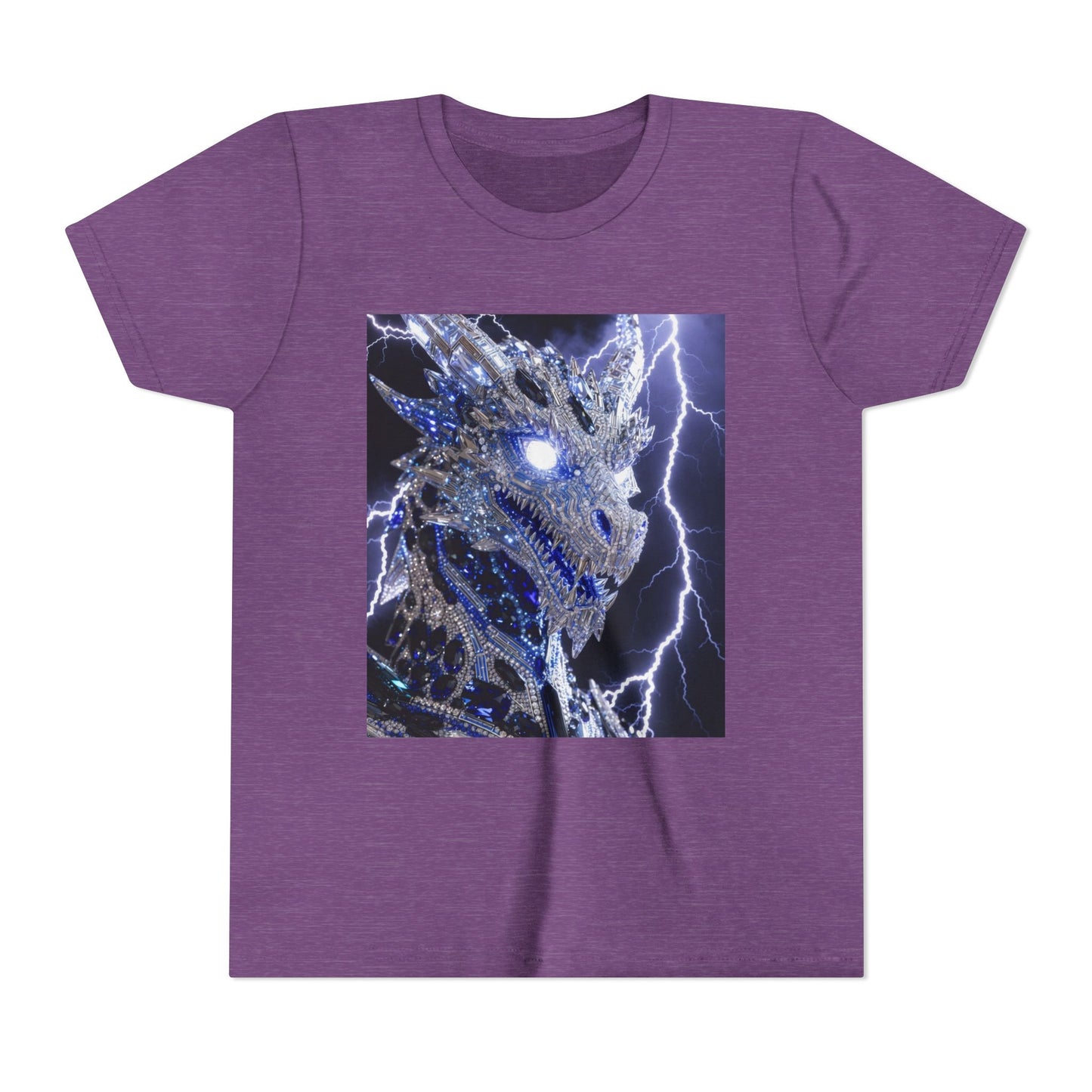 Lightning Dragon Youth Tee — Electric Dragon Graphic Shirt for Kids