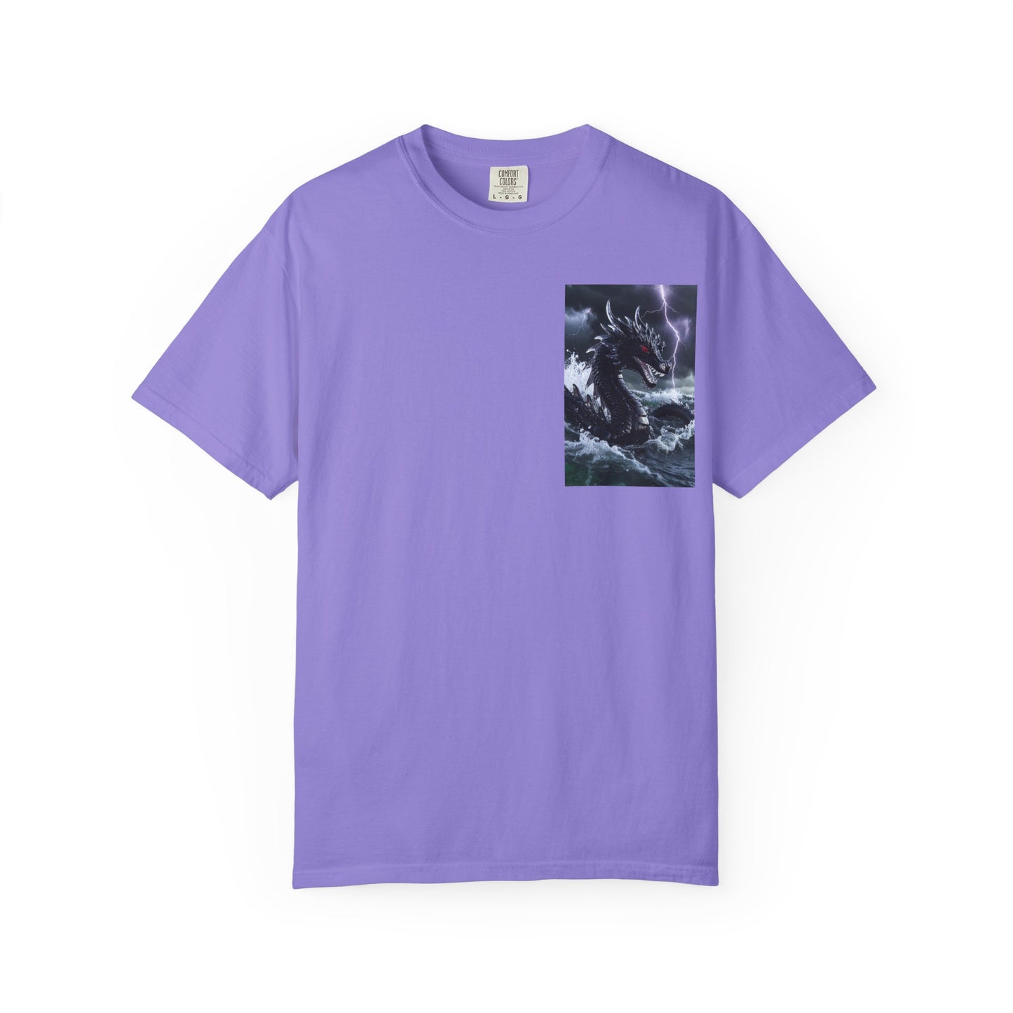 A Dragon Storm Graphic T-Shirt — Dark Fantasy Chest Print