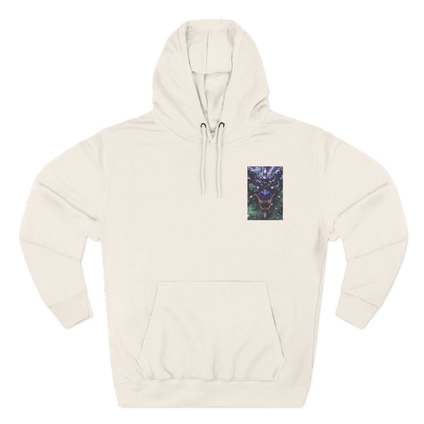 A Mystic Cosmic 🐉 Hoodie — Astral Galaxy Cat Chest Print Fleece Hoodie