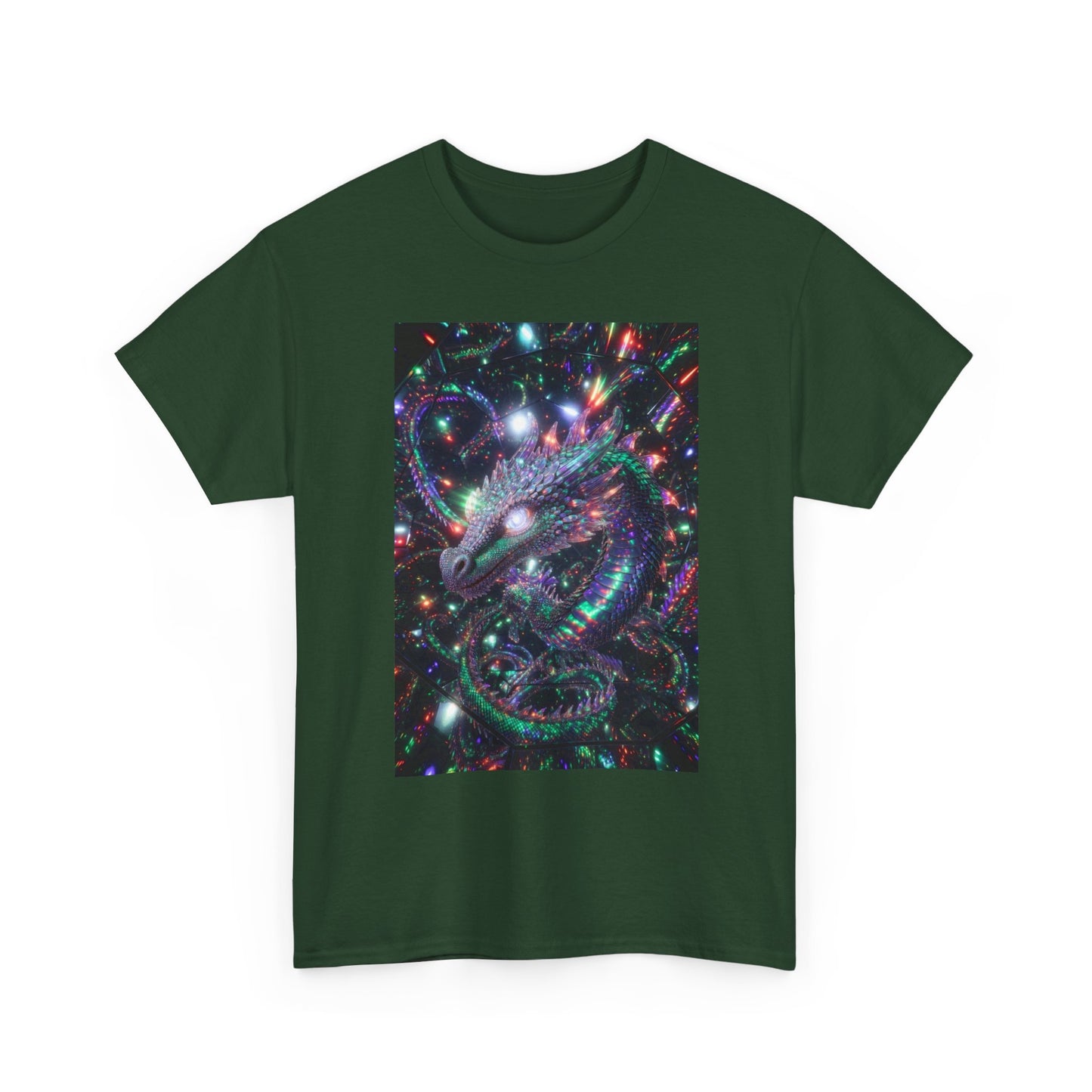 Cosmic Dragon T‑Shirt — Neon Galaxy Serpent Graphic Tee