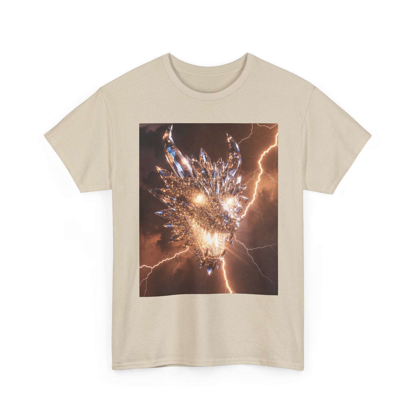 Dragon Lightning Graphic Tee — Fiery Electric Fantasy T-Shirt