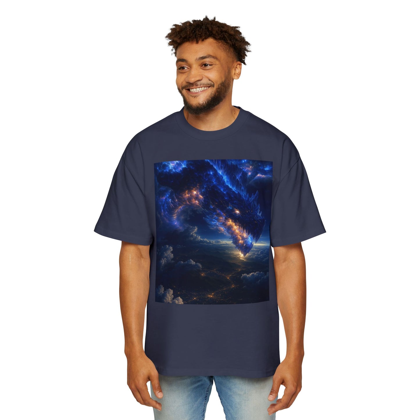 Men's Oversized Galaxy Tee, Comfortable Graphic T-Shirt, Casual Wear, Unique Gift for Space Lovers, Vintage Style, Unisex
