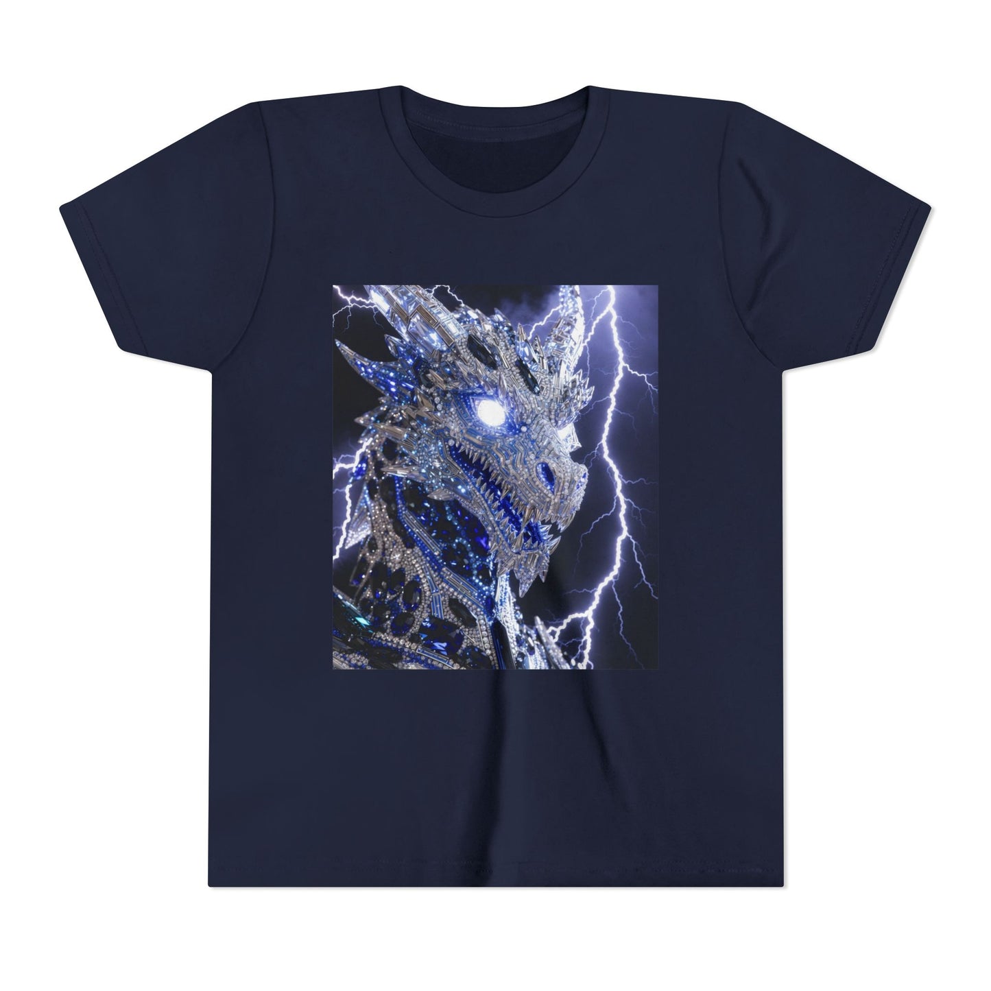 Lightning Dragon Youth Tee — Electric Dragon Graphic Shirt for Kids